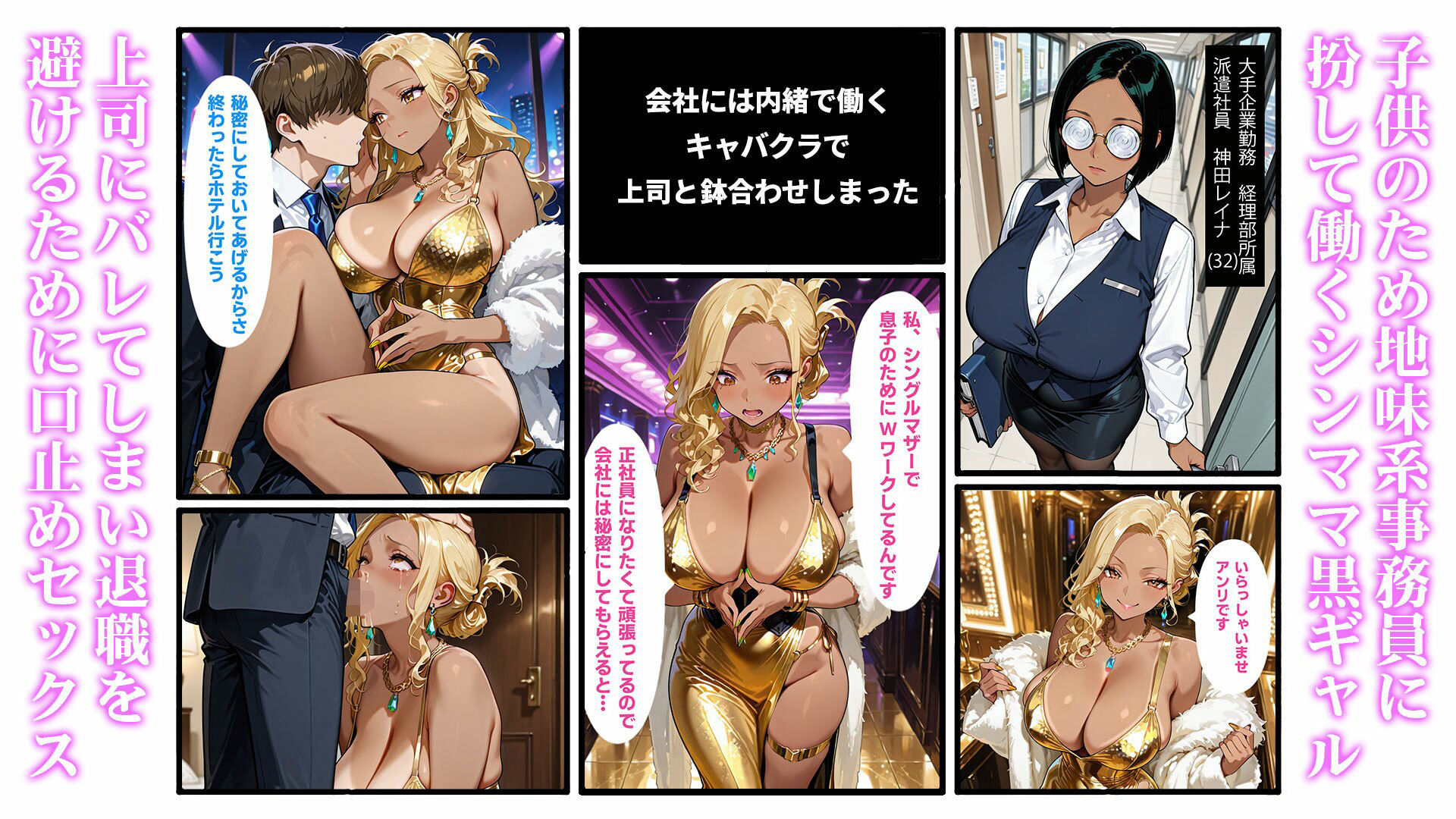欲求不満な黒ギャルママたち メス堕ち連続絶頂 〜隣人のチ〇ポに1日中イカされ続けたママ＆上司に雌堕ち調教されたママ〜 サンプル5ページ目