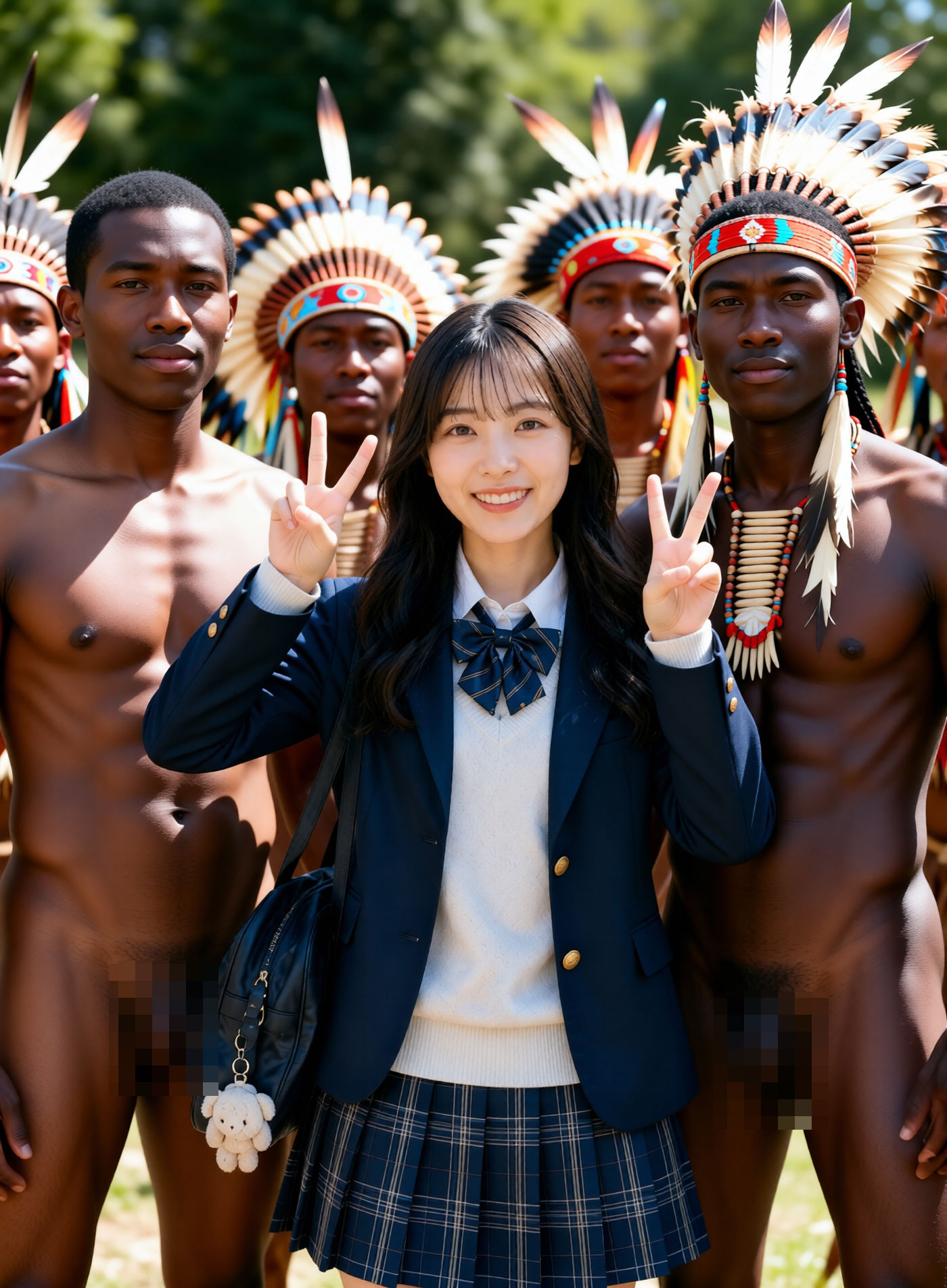 裸族村  女子〇生  修〇旅行  平成黒ギャル＆令和白ギャル サンプル3ページ目