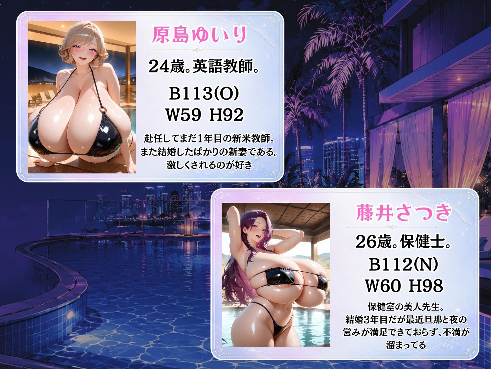 爆乳教師たちの淫らなリゾート休暇 サンプル4ページ目