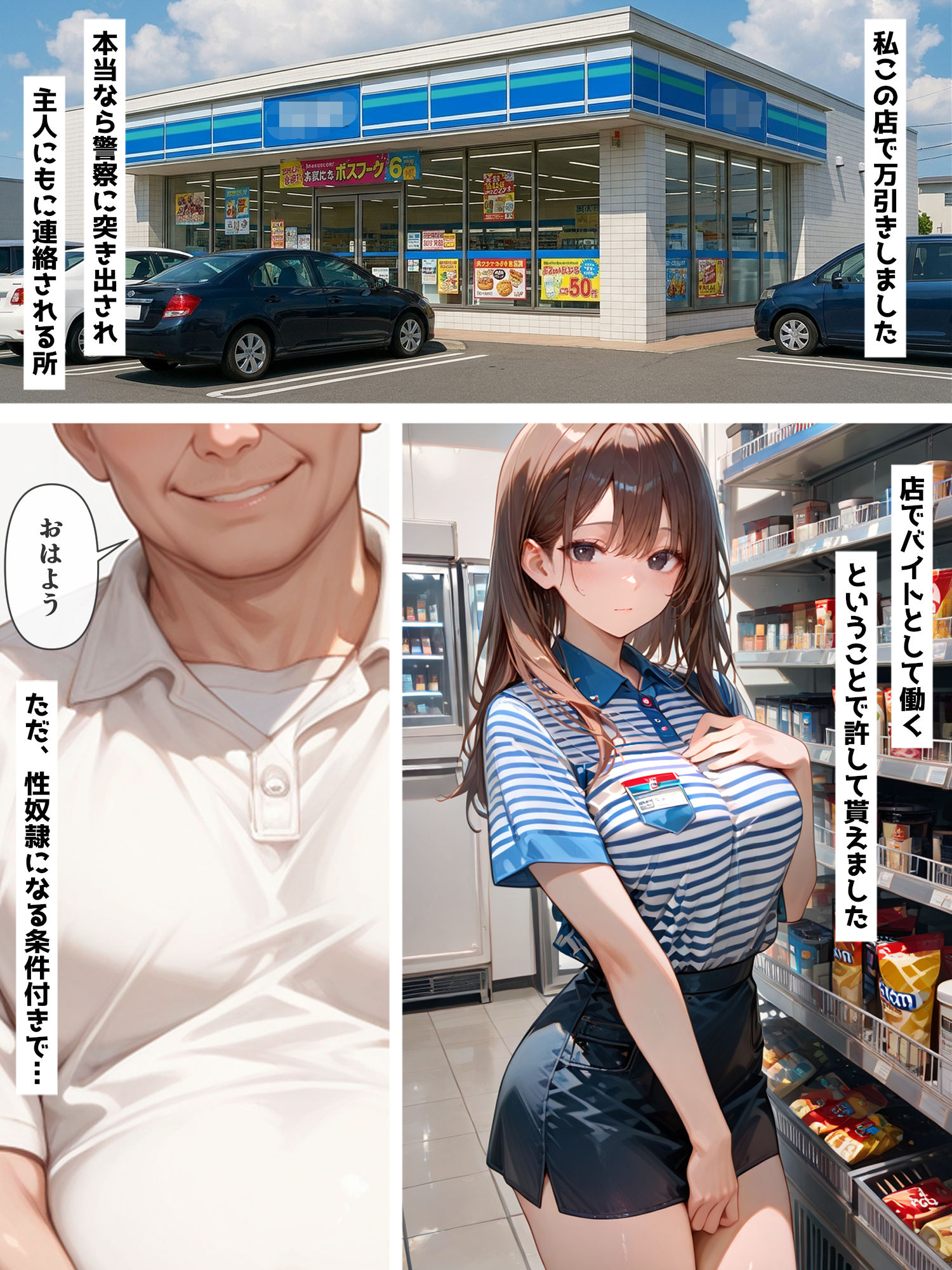 爆乳ミセス コンビニ編 vol.21【セリフ入有】 サンプル1ページ目