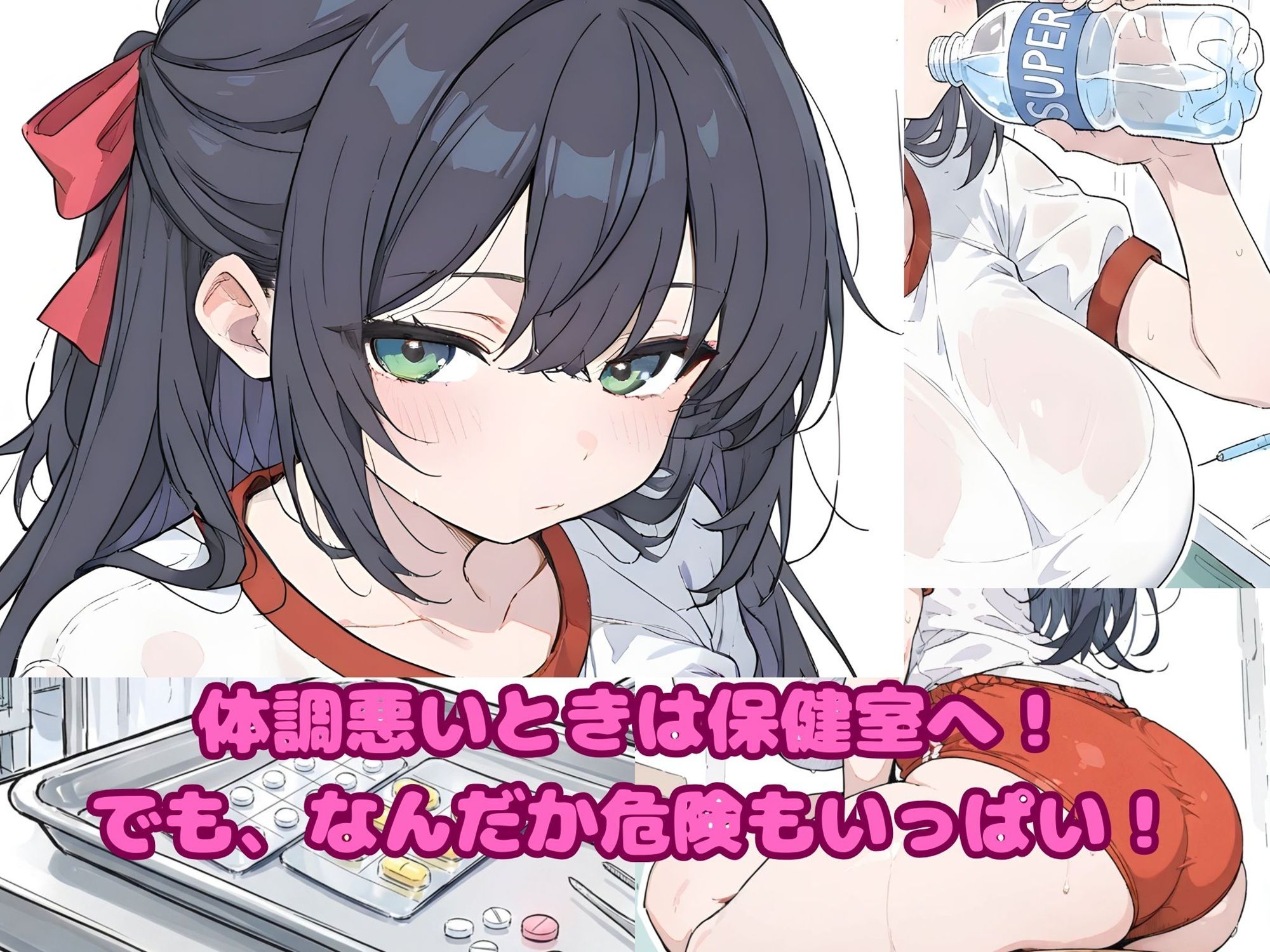 おねんねJ○〜体操服姿で来た女の子が保健室でおねんねしてる間に●●●するお話〜 サンプル1ページ目