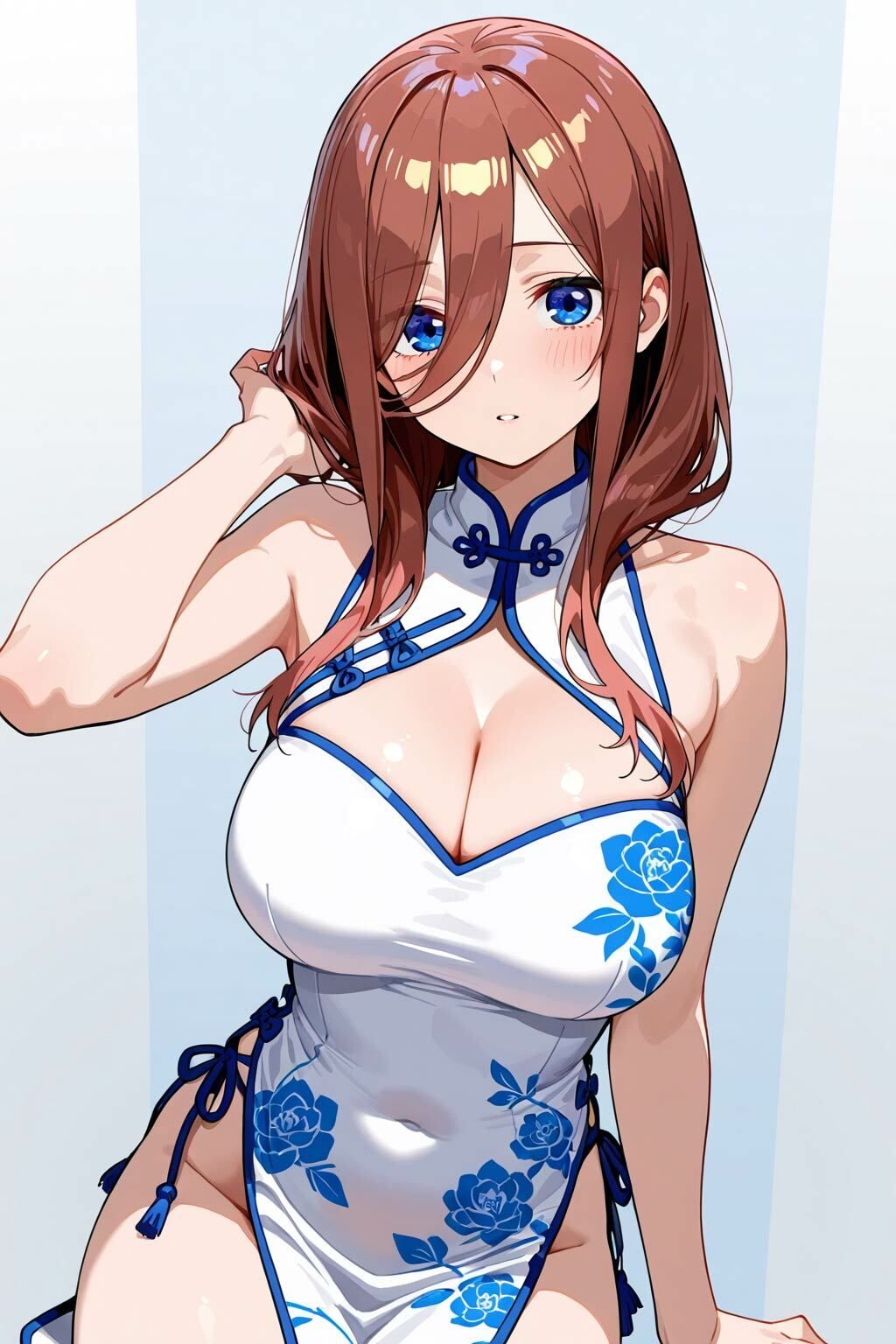 チャイナ姿の三玖が可愛すぎたので押し倒して朝までエッチしました サンプル1ページ目