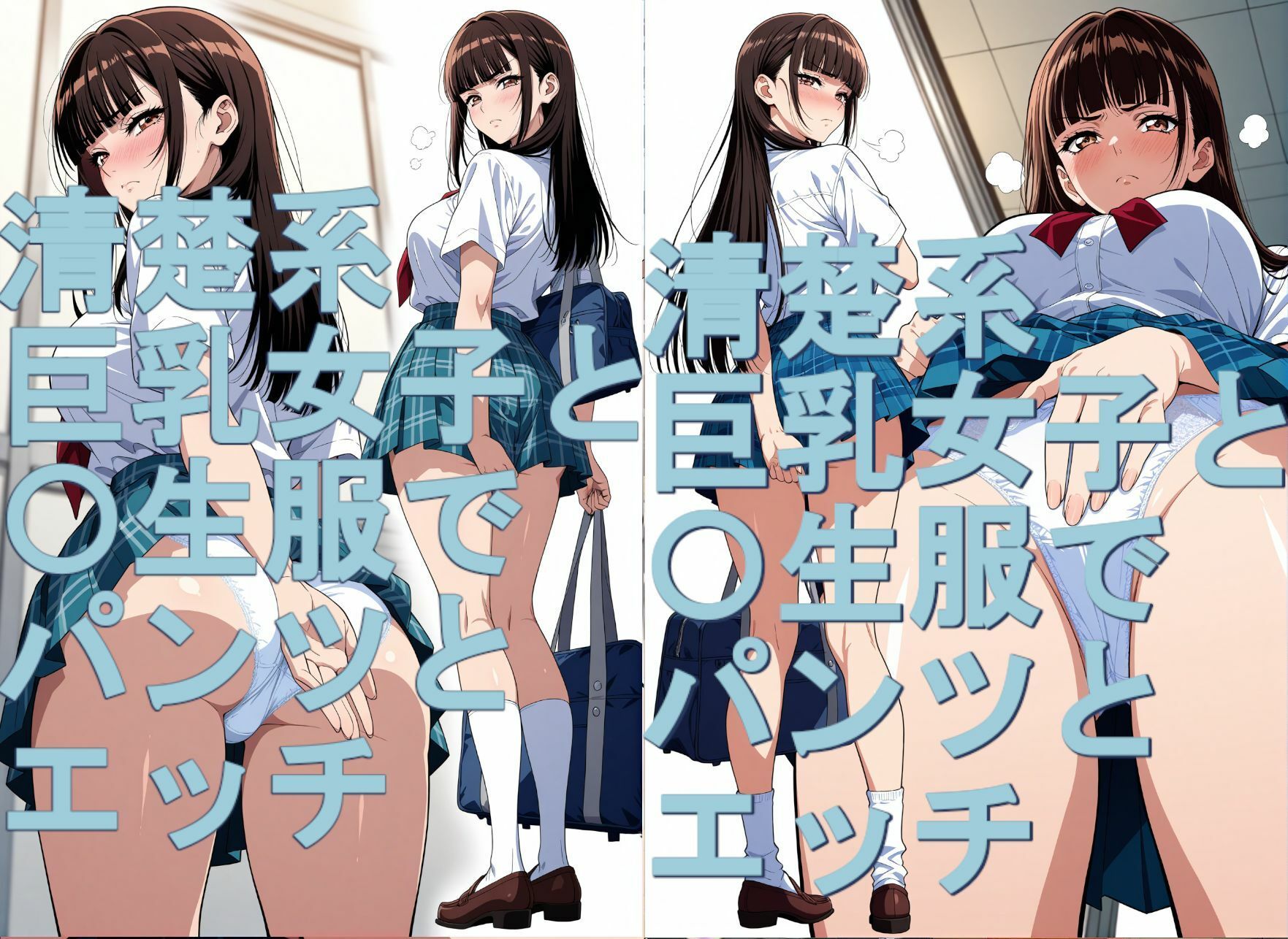 清楚系巨乳J〇と〇生服でパンツとエッチ サンプル10ページ目