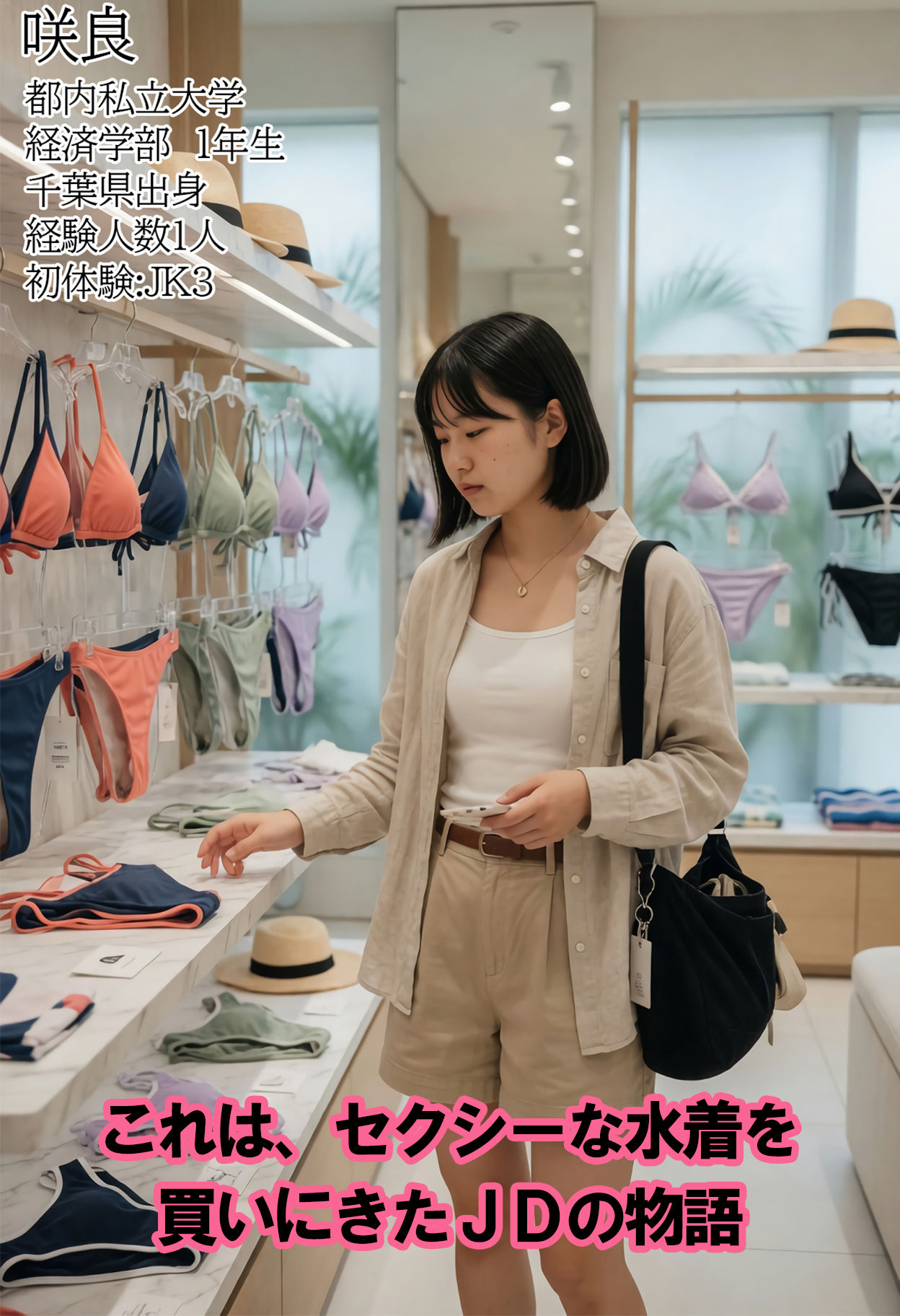 女子大生水着試着室 わたしのカラダ、こんなにエッチだったんだ・・発情そしてオナニーするJD サンプル1ページ目
