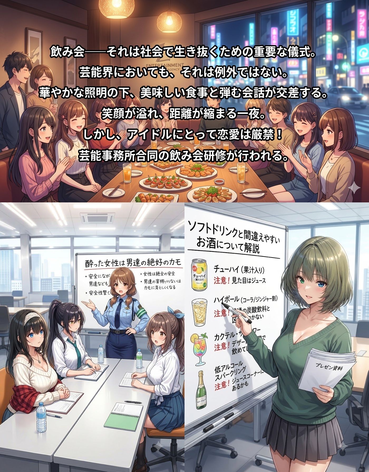 飲み会で喰われるアイドル達2 サンプル1ページ目