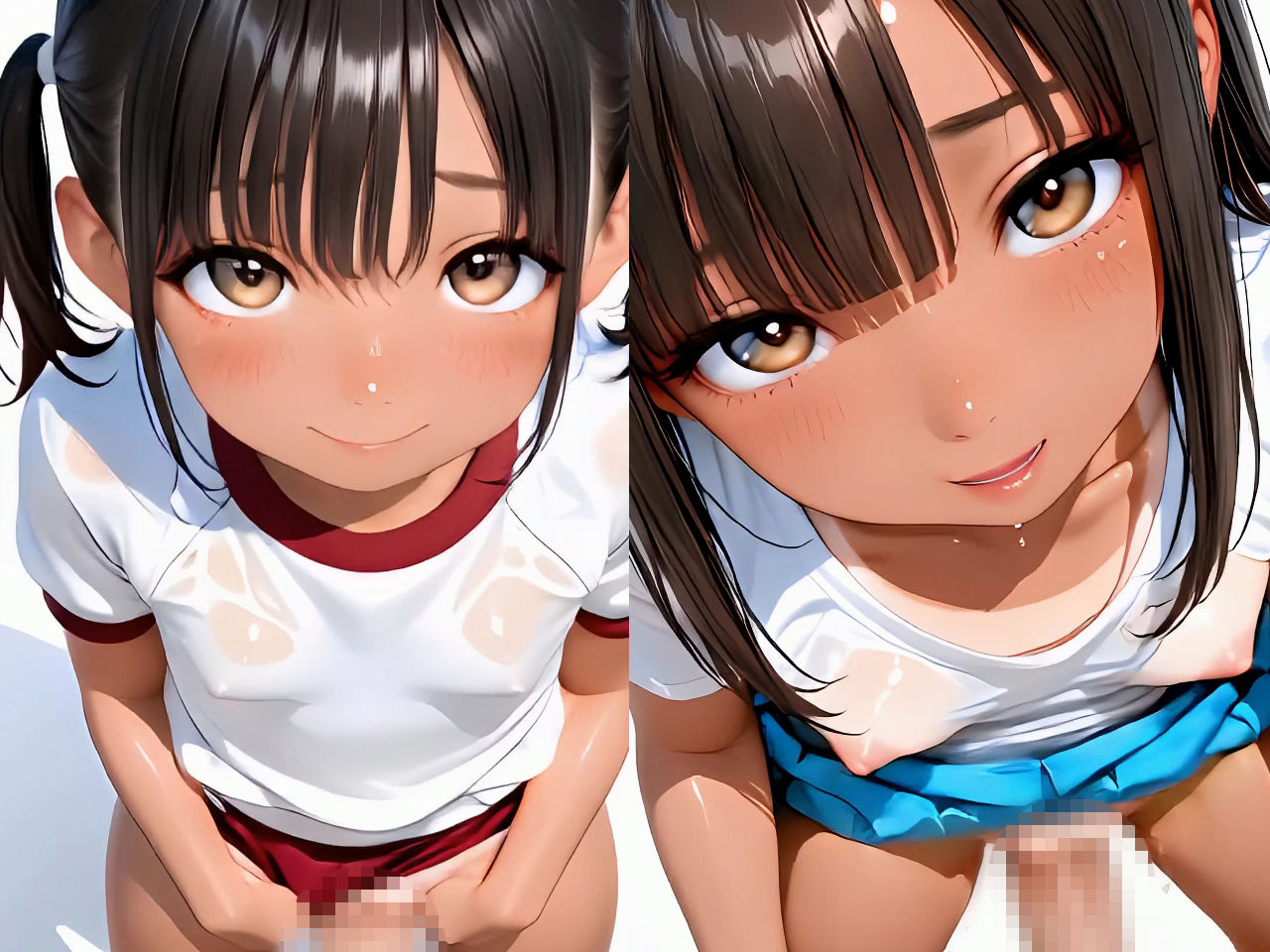【アニメ】うさみみ日焼け娘と立ったままHしたい！〜対面立位〜【60fps】 サンプル2ページ目