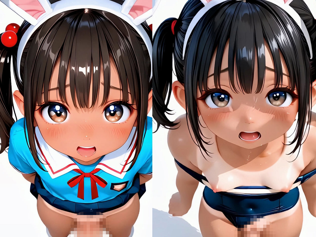 【アニメ】うさみみ日焼け娘と立ったままHしたい！〜対面立位〜【60fps】 サンプル5ページ目