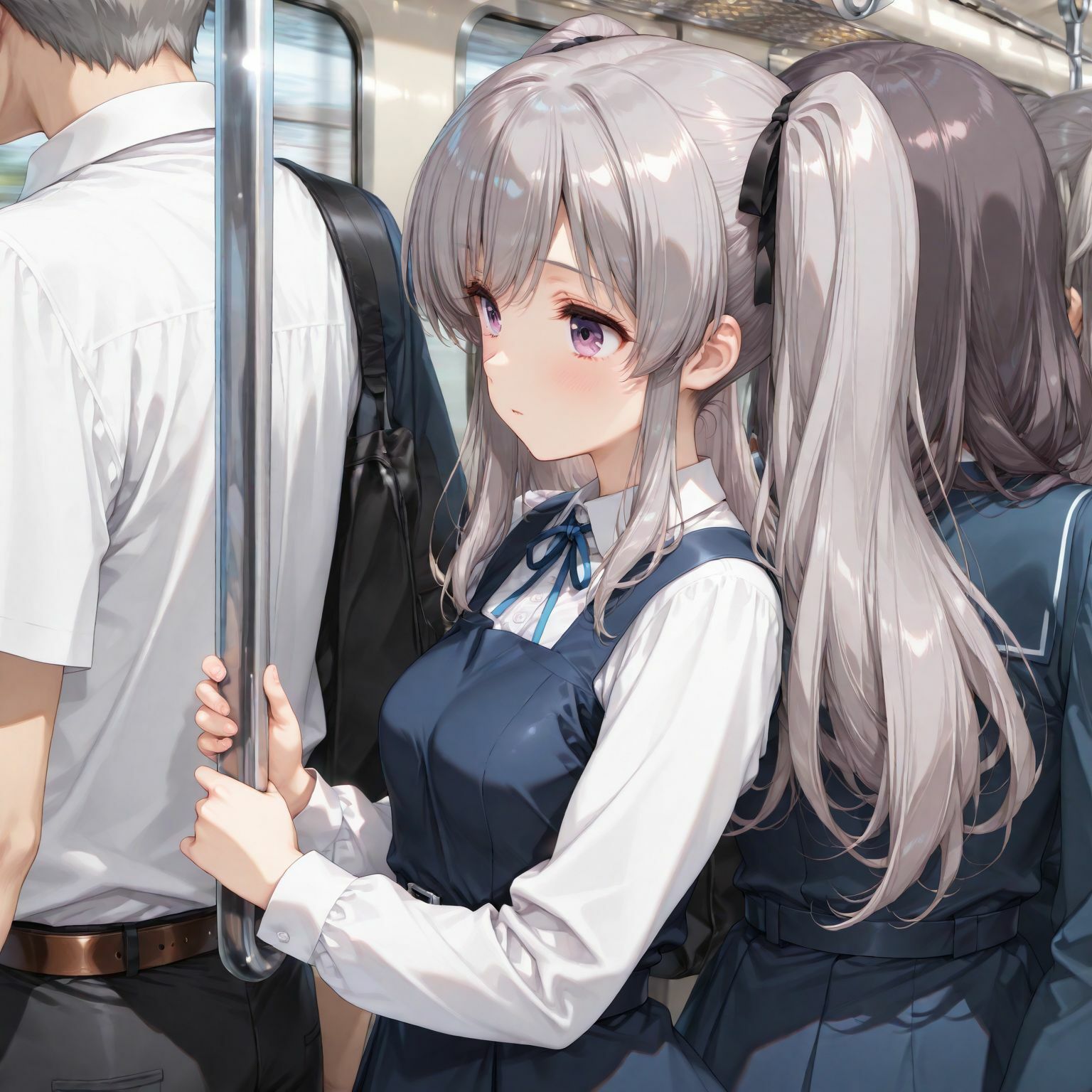 幽〇霧子の痴●電車 サンプル2ページ目