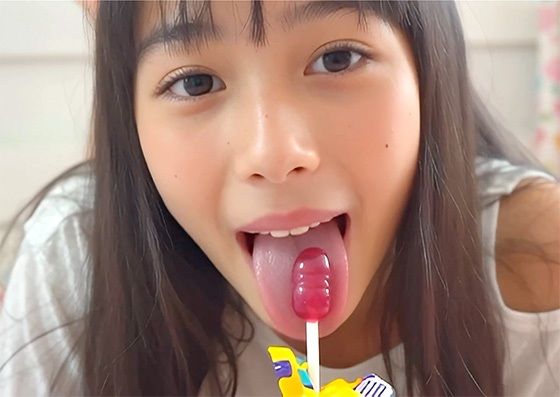ひたすらキャンディを舐める動画集 No.00（AI生成アニメーション）