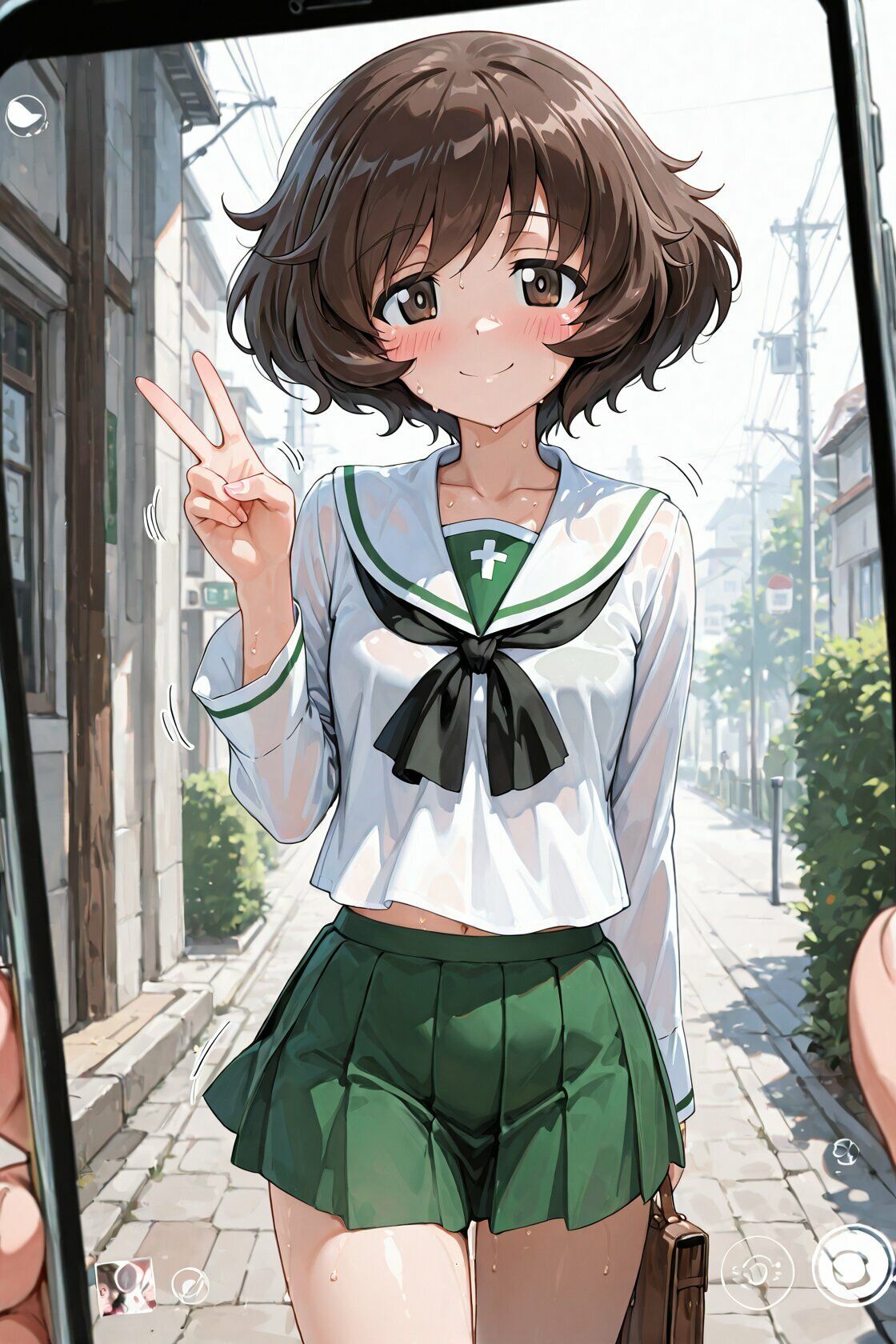 特殊な催●アプリを使って エッチモードになった戦車女子たち サンプル2ページ目