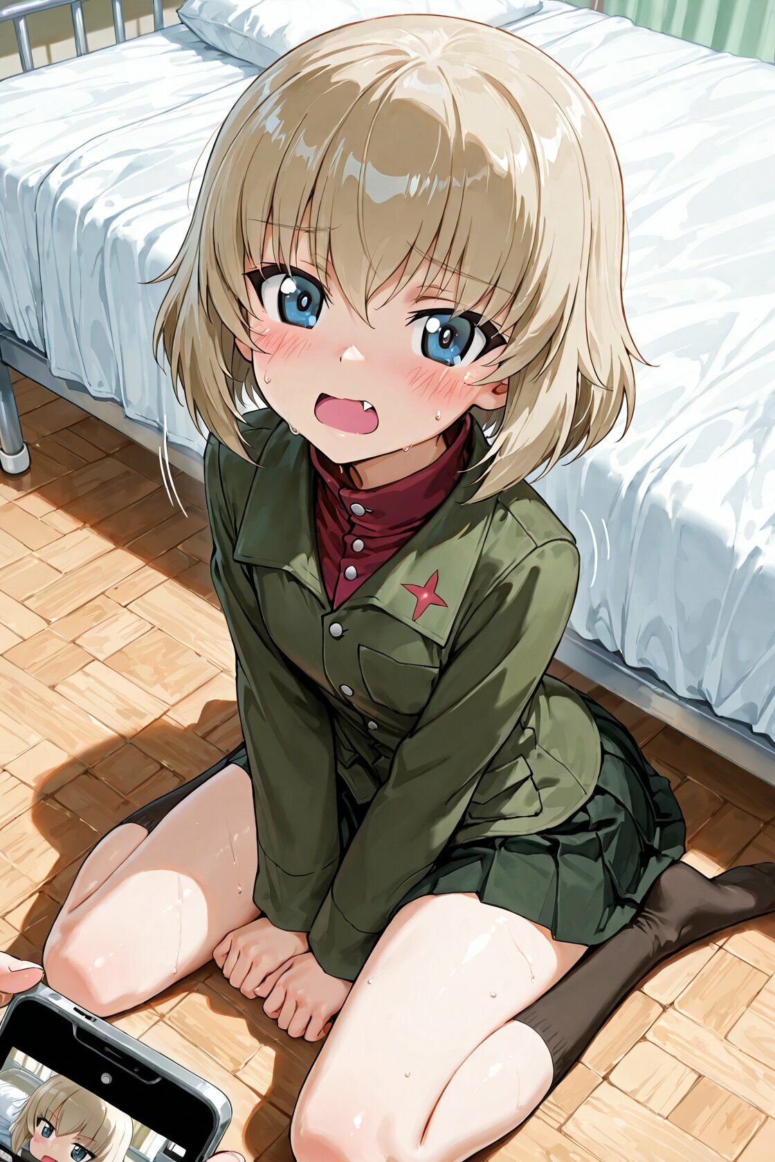 特殊な催●アプリを使って エッチモードになった戦車女子たち サンプル3ページ目