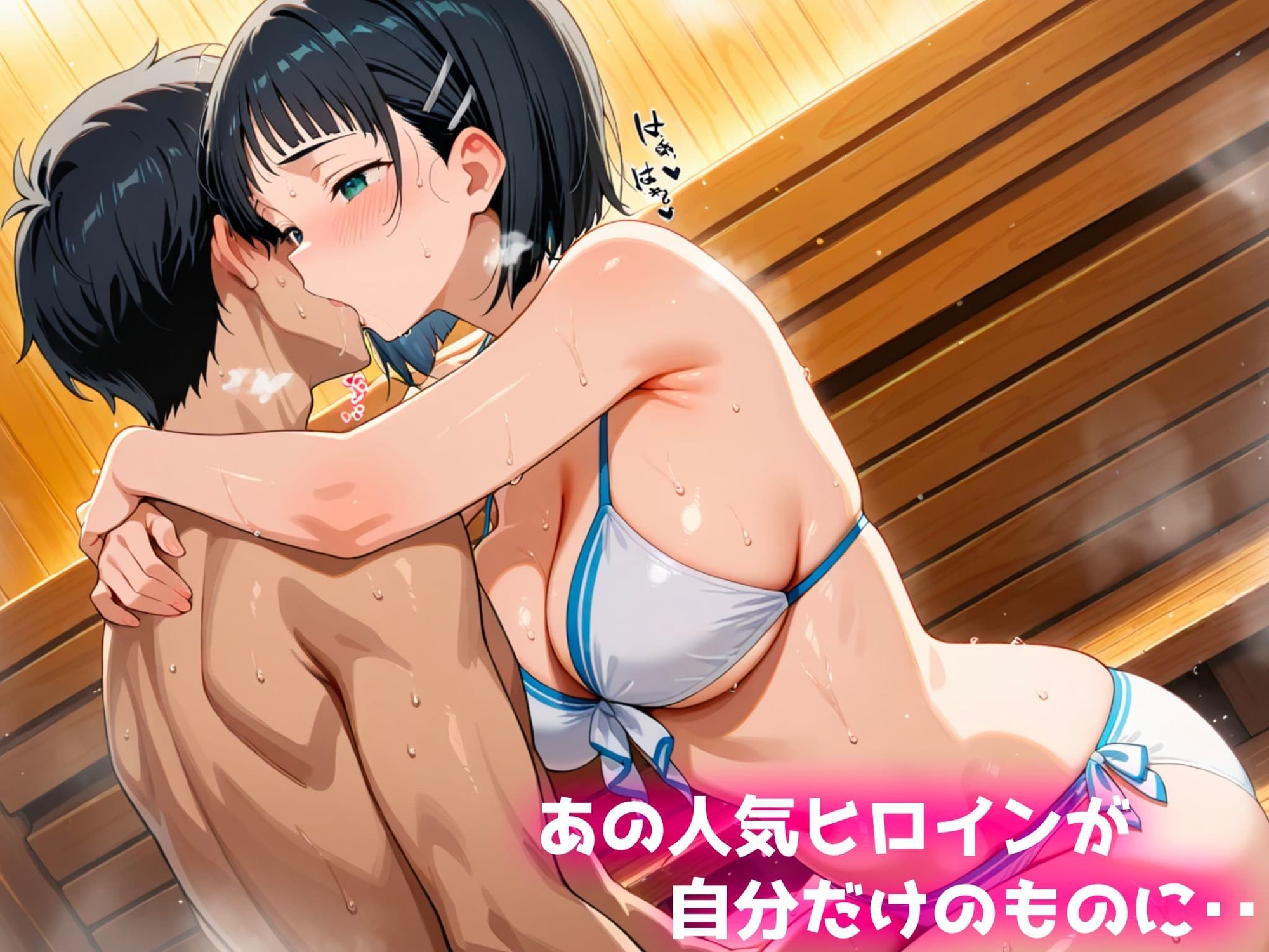 人気ヒロインに中出しができるサウナ〜桐ヶ谷直葉編〜 サンプル2ページ目