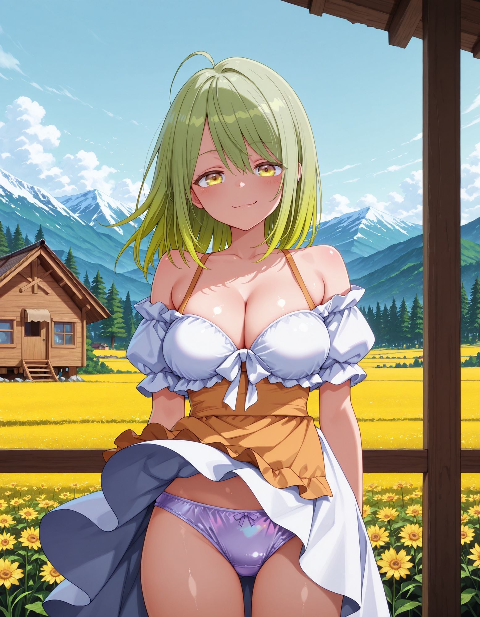 ヨーロッパ民族衣装風ドレスでパンチラ サンプル1ページ目