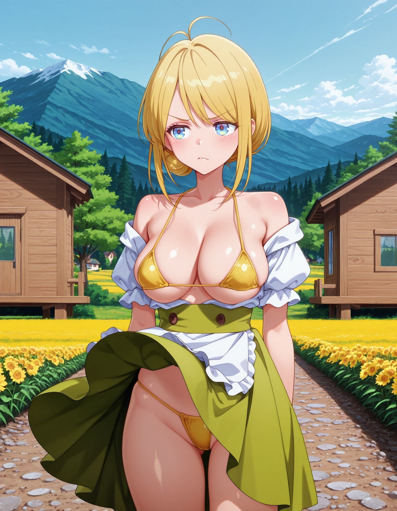 ヨーロッパ民族衣装風ドレスでパンチラ サンプル3ページ目