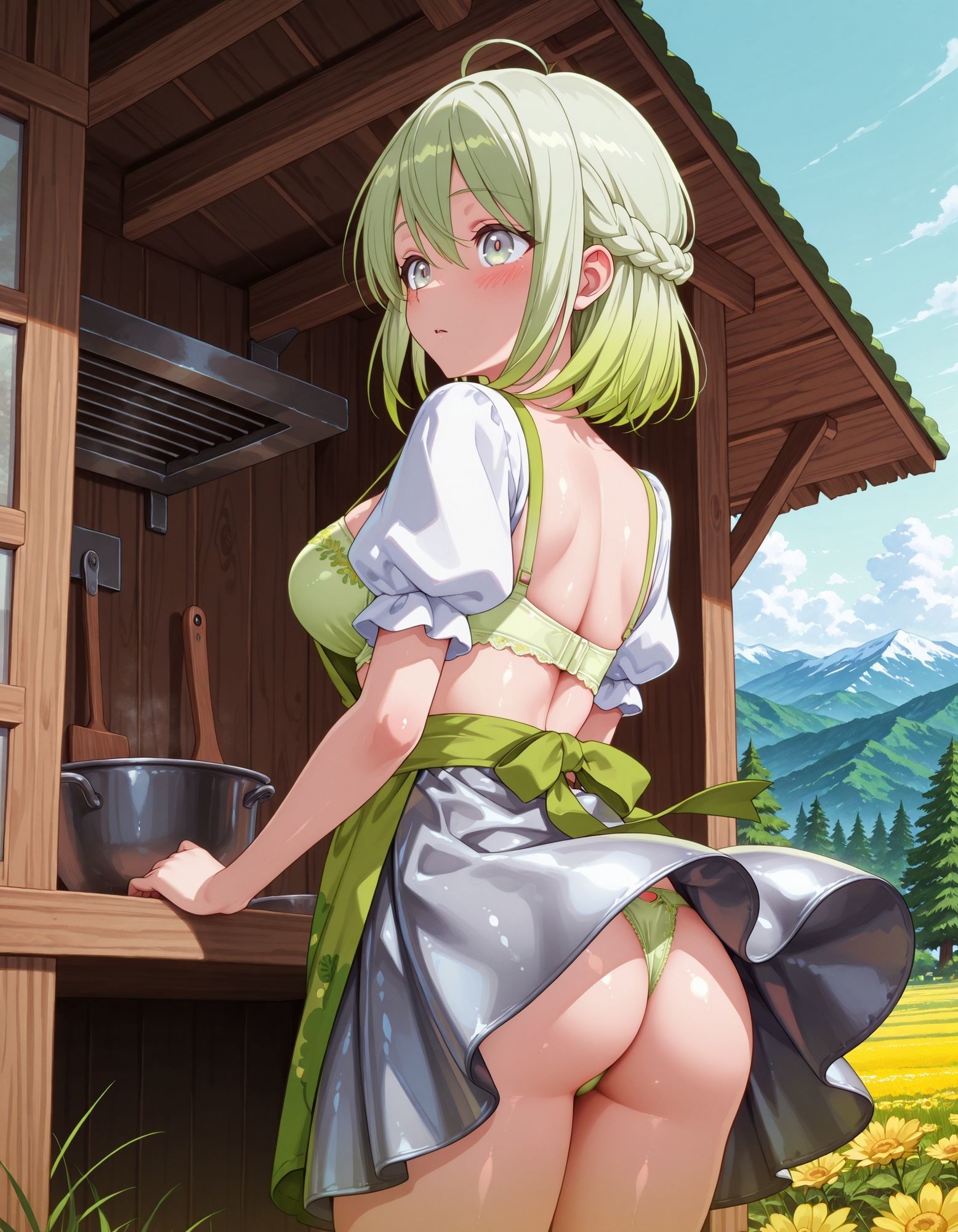 ヨーロッパ民族衣装風ドレスでパンチラ サンプル5ページ目