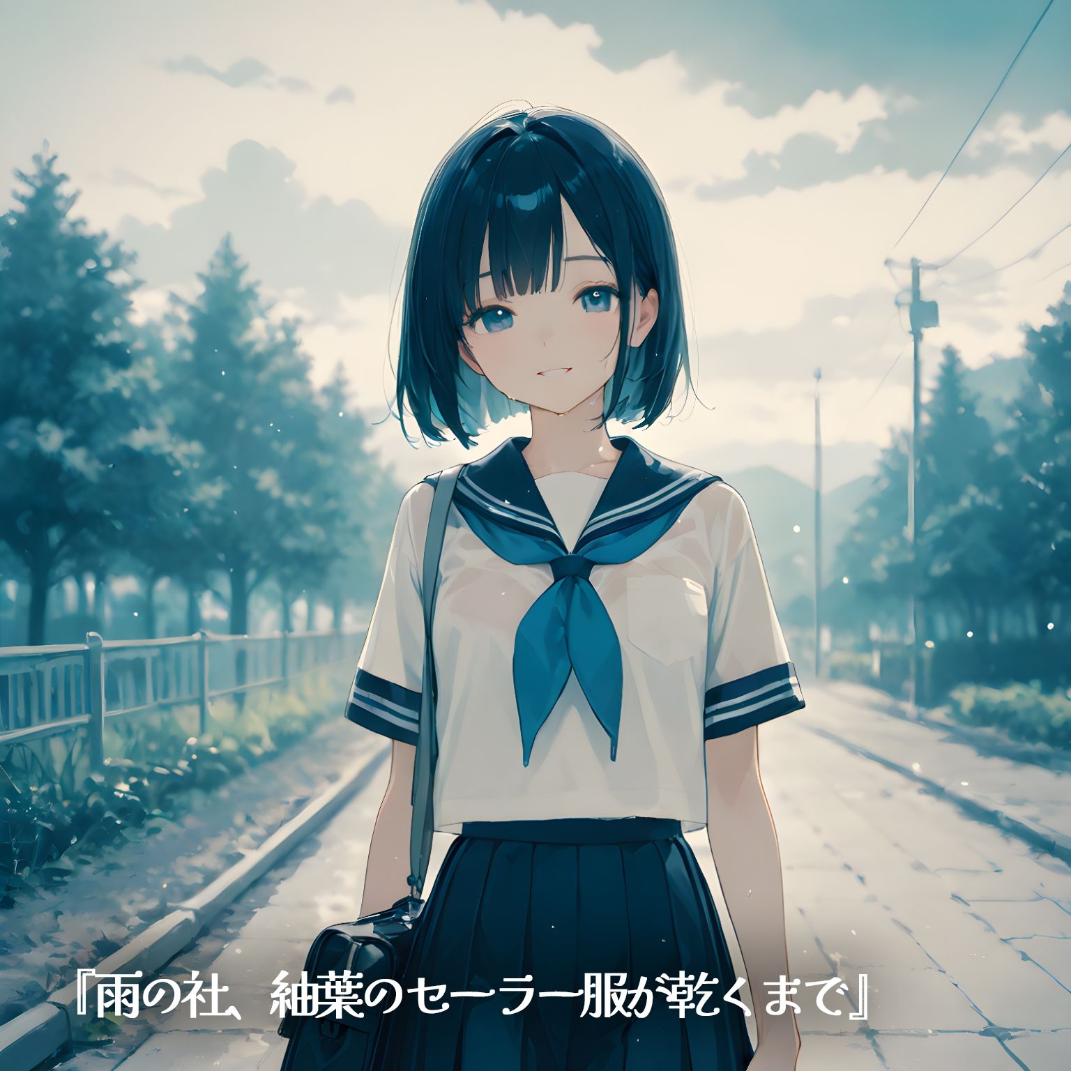 雨の社、紬葉のセーラー服が乾くまで サンプル1ページ目