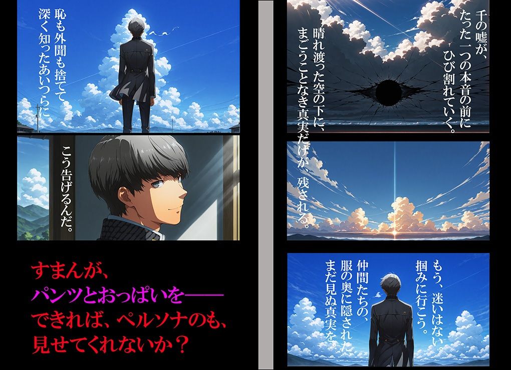 【CG500枚！】Per（はーと）ona4 嫌パン＆嫌パイ！嫌な顔でパンツとおっぱいを見せる仲間たち サンプル6ページ目