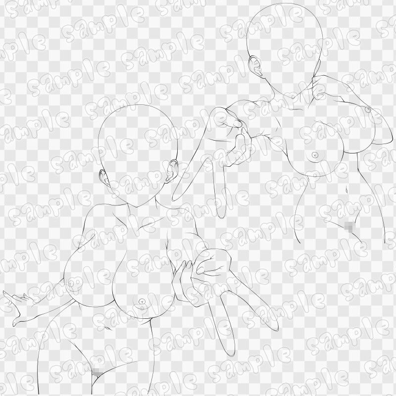 線画素材集［手］124 サンプル2ページ目