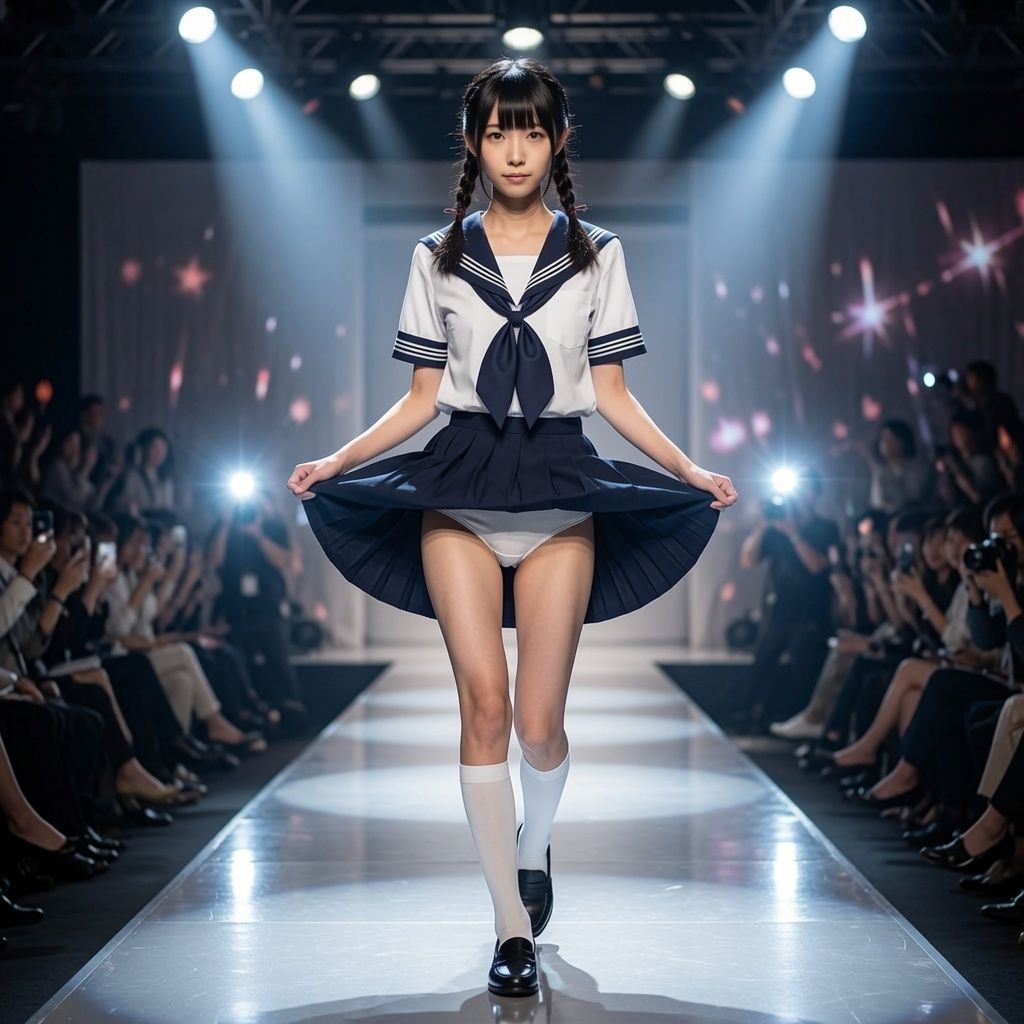 セーラー服  パンティ見せ 淫語と聖水を添えて サンプル5ページ目