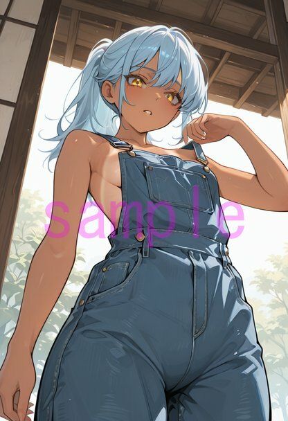 裸オーバーオールの女の子に見下していただく画像集 サンプル4ページ目