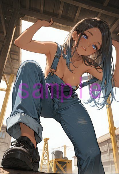 裸オーバーオールの女の子に見下していただく画像集 サンプル6ページ目