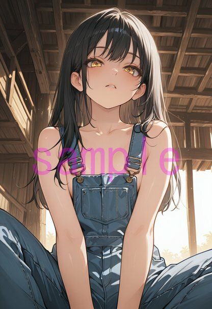 裸オーバーオールの女の子に見下していただく画像集 サンプル8ページ目