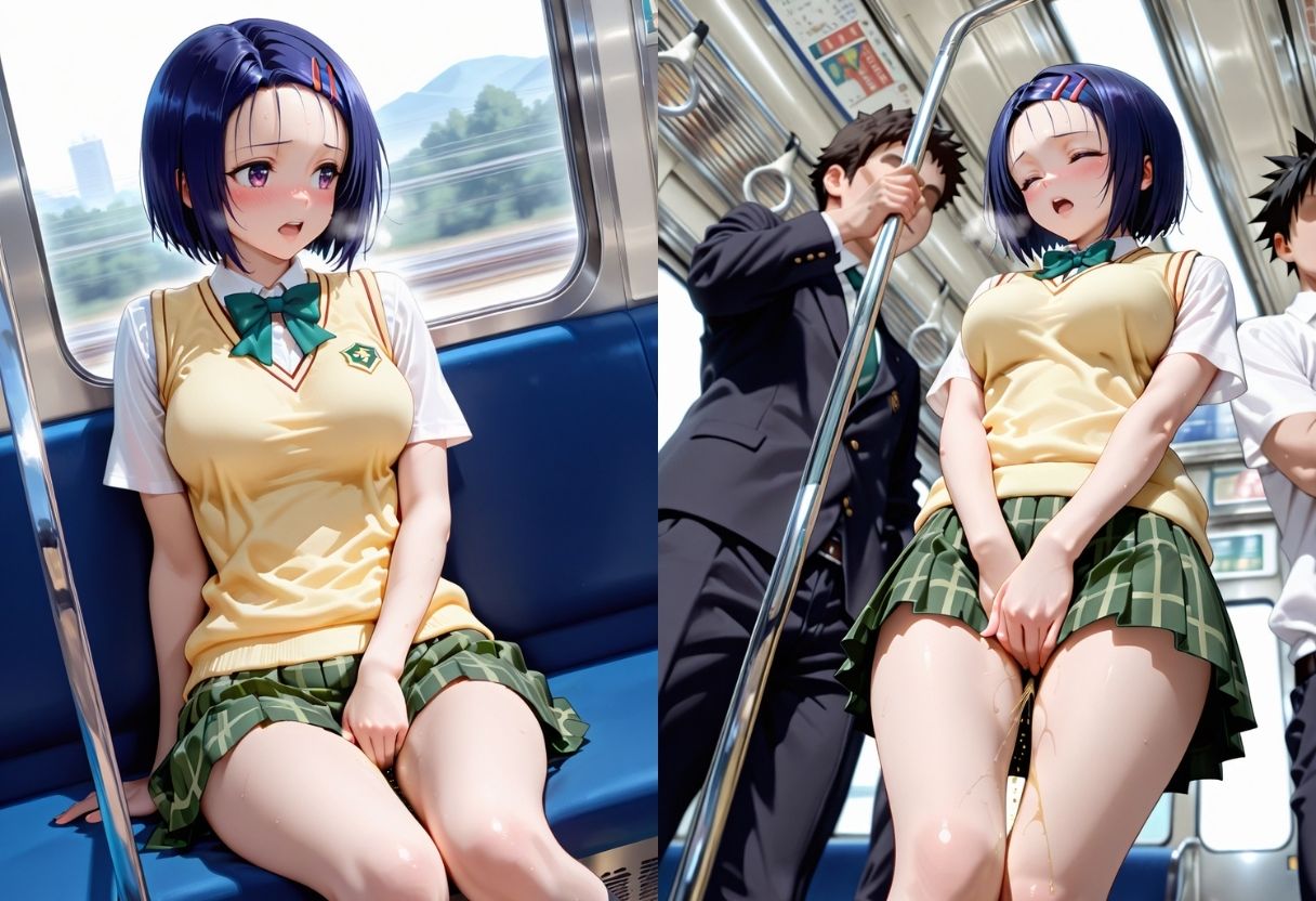 我慢できなく外でお漏らし サンプル3ページ目