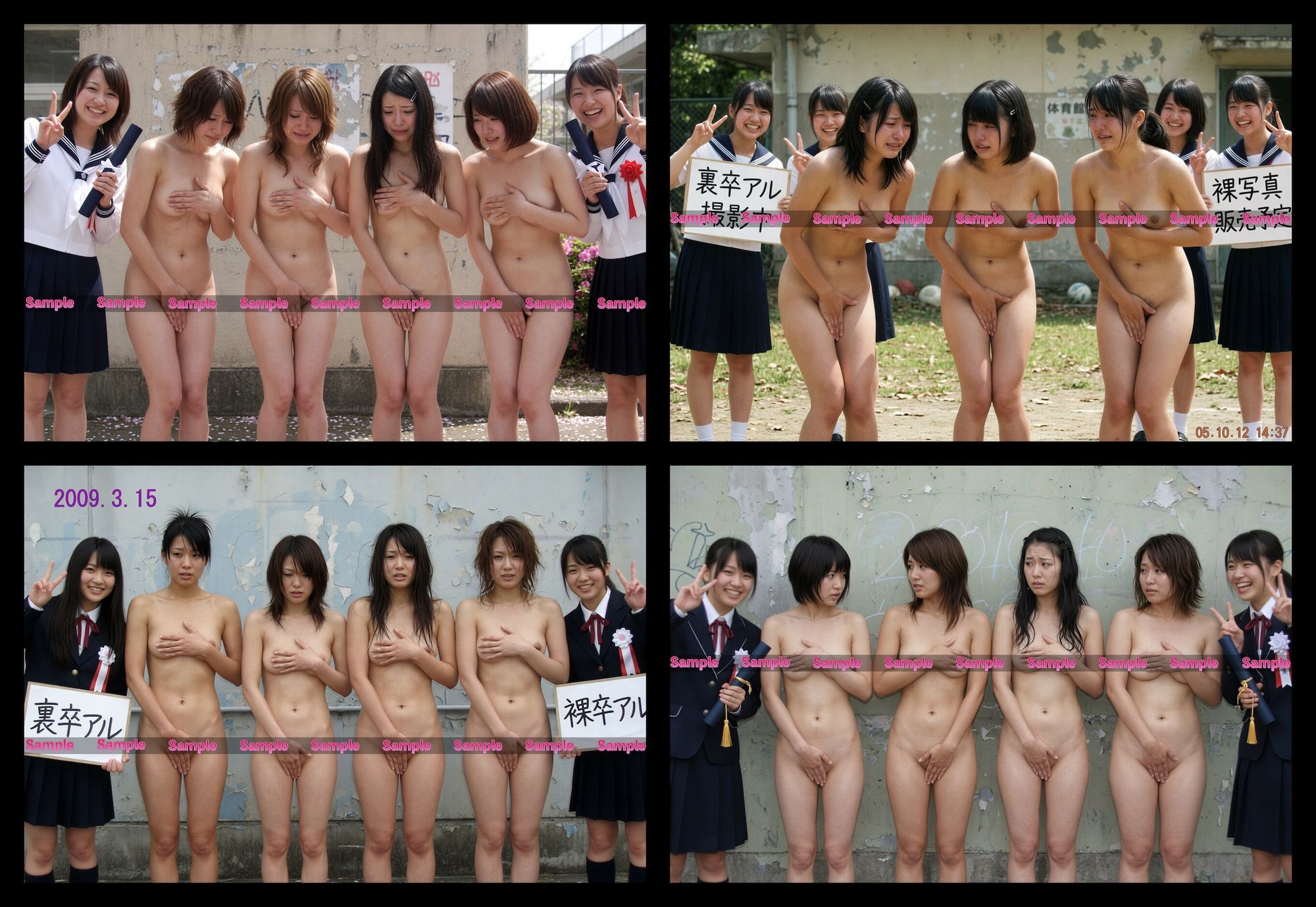 恥ずかしすぎる裏写真 Vol.2 卒業式編（平成デジカメ素人写真風） サンプル5ページ目