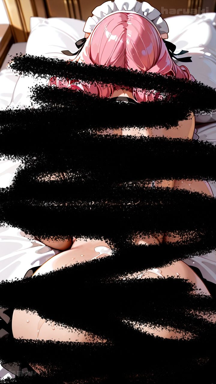 【AIアニメ巨乳美女写真集】Vol.15巨乳があふれてご奉仕放題なピンク髪メイドの七海さん サンプル3ページ目