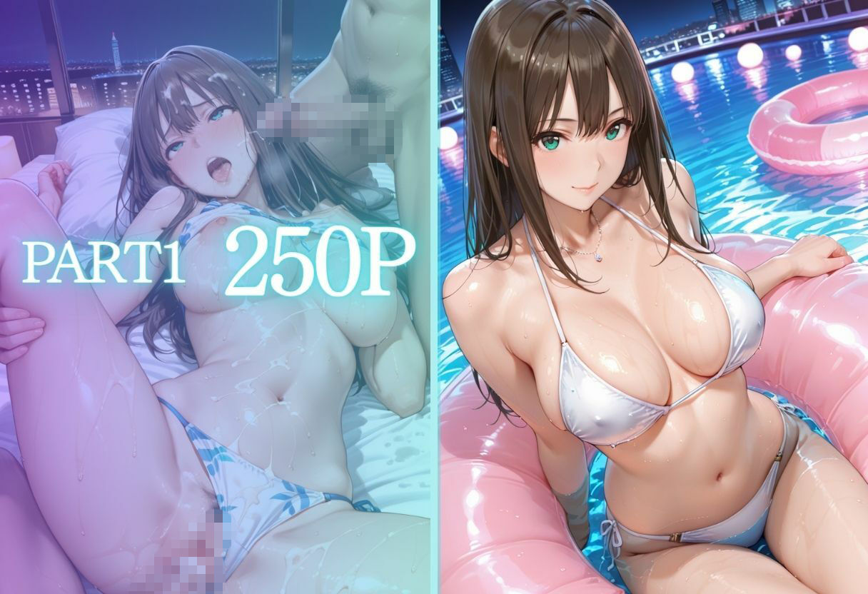 リフレッシュのはずが…ナイトプールでビキニ乱交SEX サンプル2ページ目