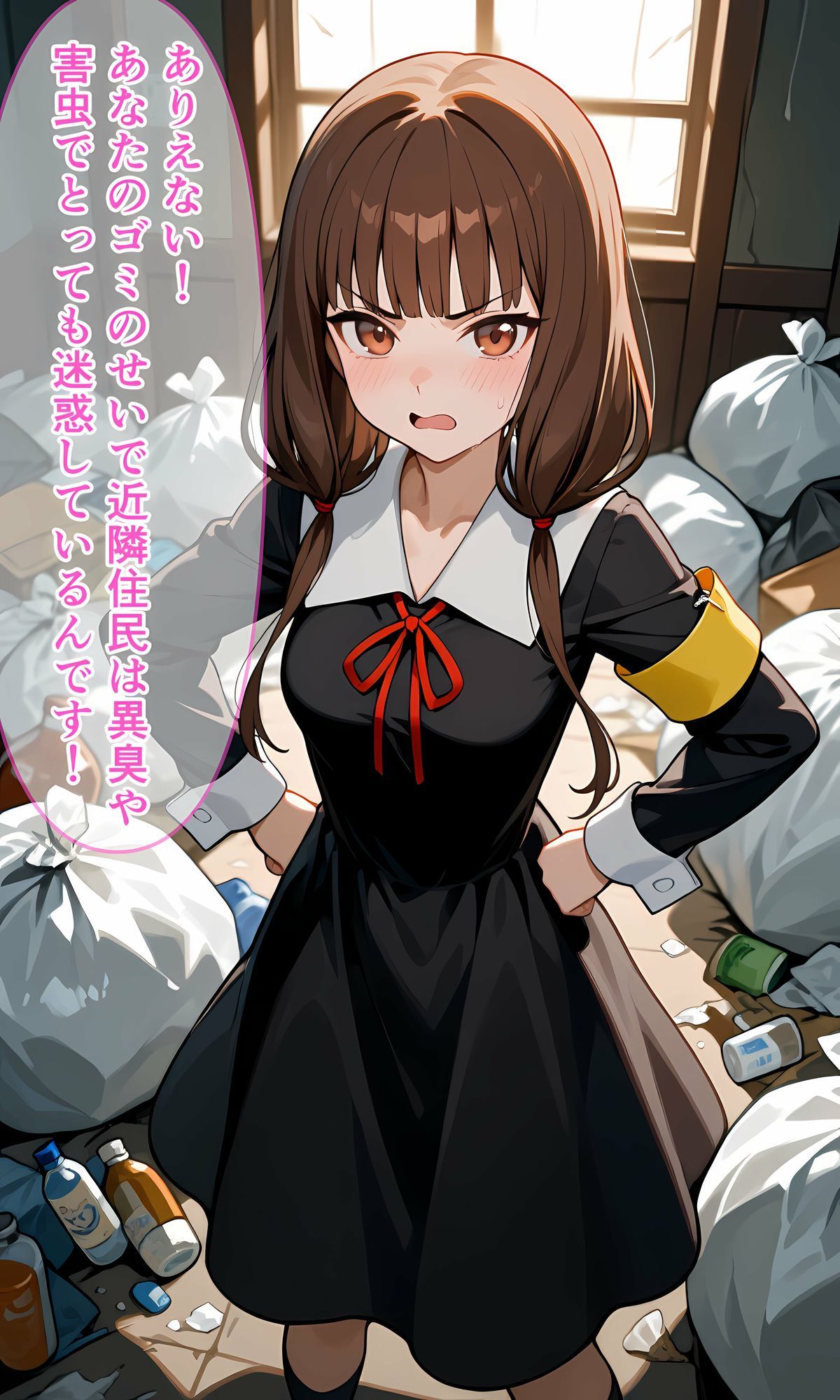 ゴミ屋敷を注意しに来たみこちゃんの末路 サンプル1ページ目