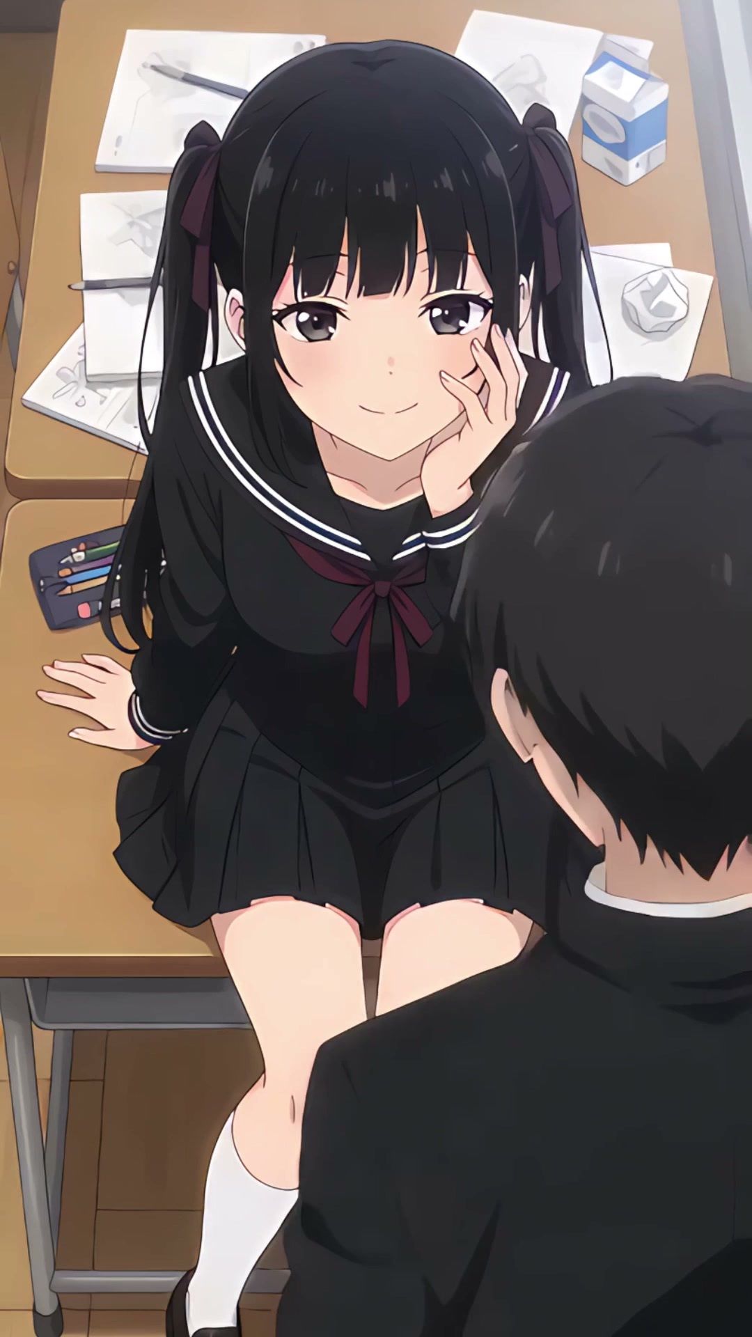 【スマホ縦型フルボイス】ぬるぬる動く！制服JKに中出しセックス33連発 サンプル6ページ目