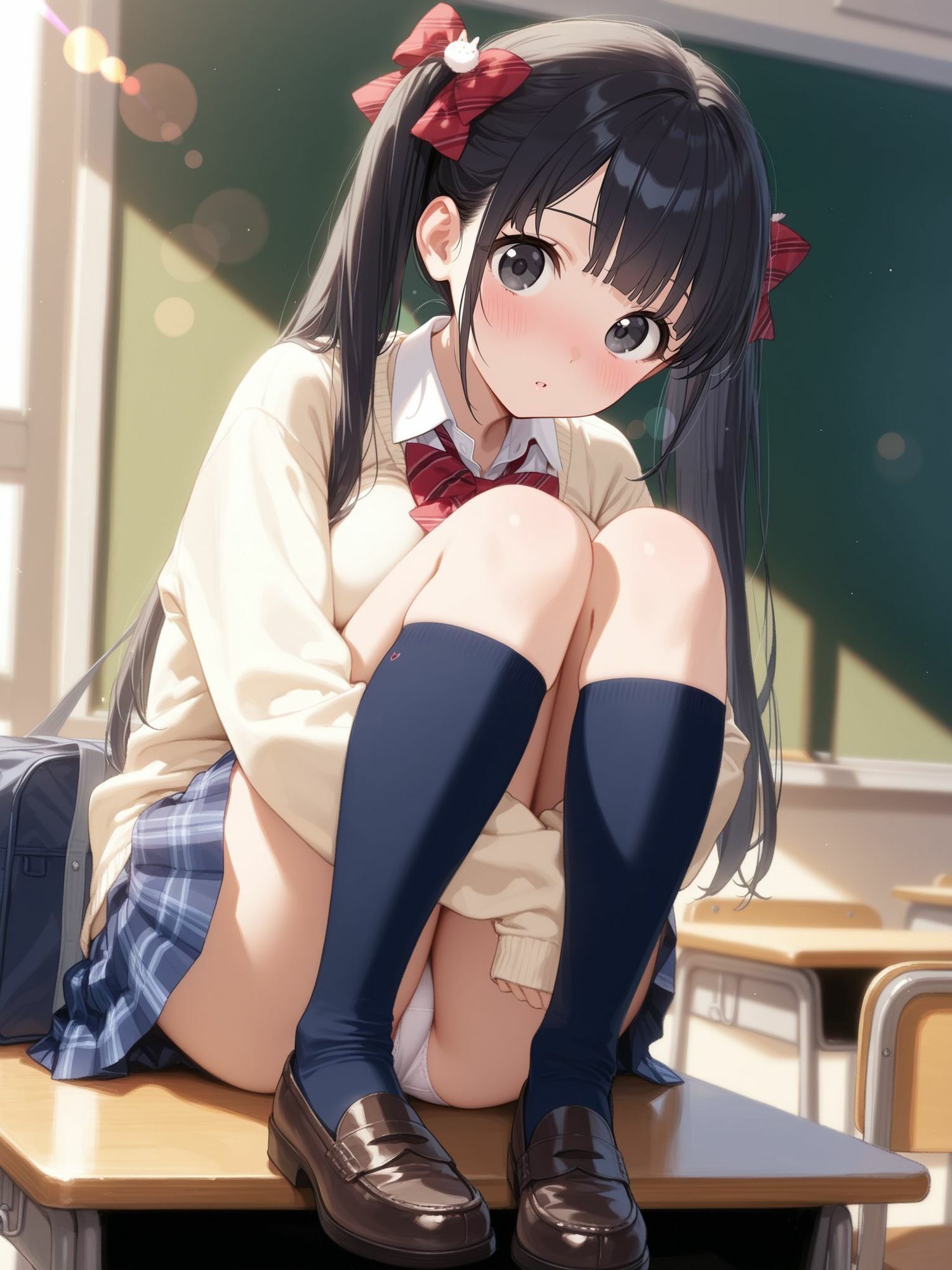 ツインテ女子〇生の教室でらぶらぶえっち サンプル1ページ目