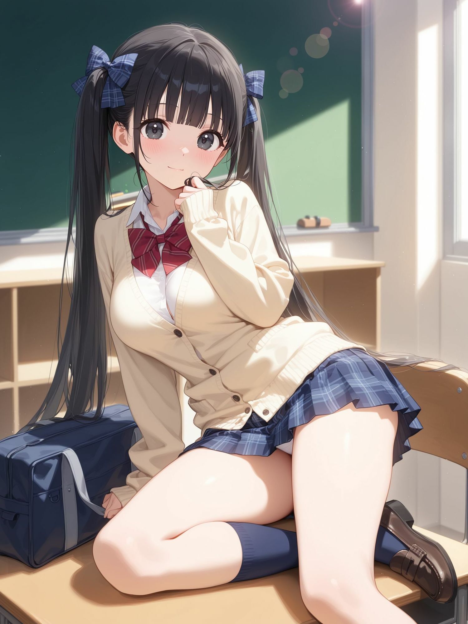 ツインテ女子〇生の教室でらぶらぶえっち サンプル2ページ目