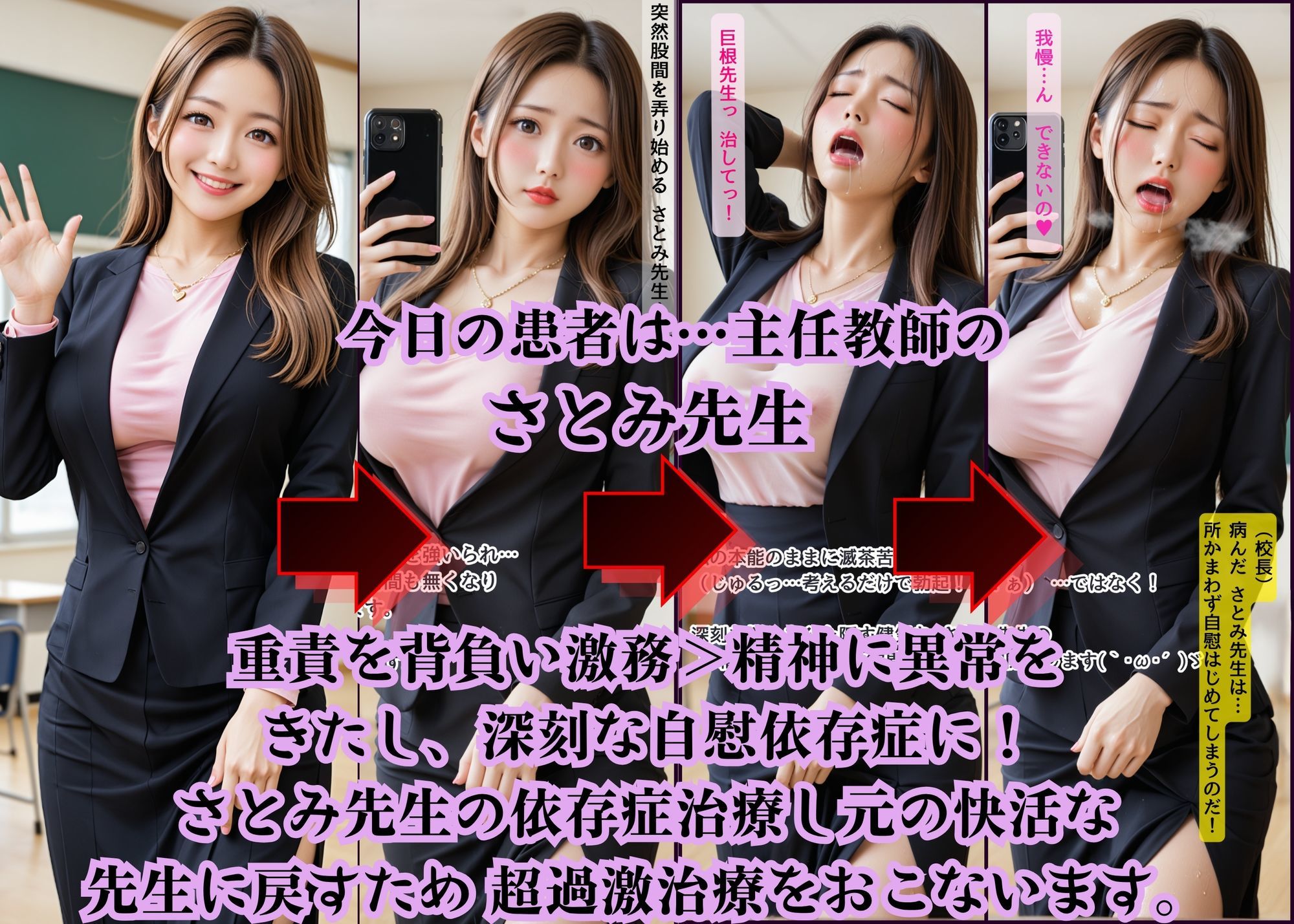 グラビア版 名門女子校の悩める女子校生マル秘治療大作戦（教師編）  さとみ先生の場合 サンプル1ページ目