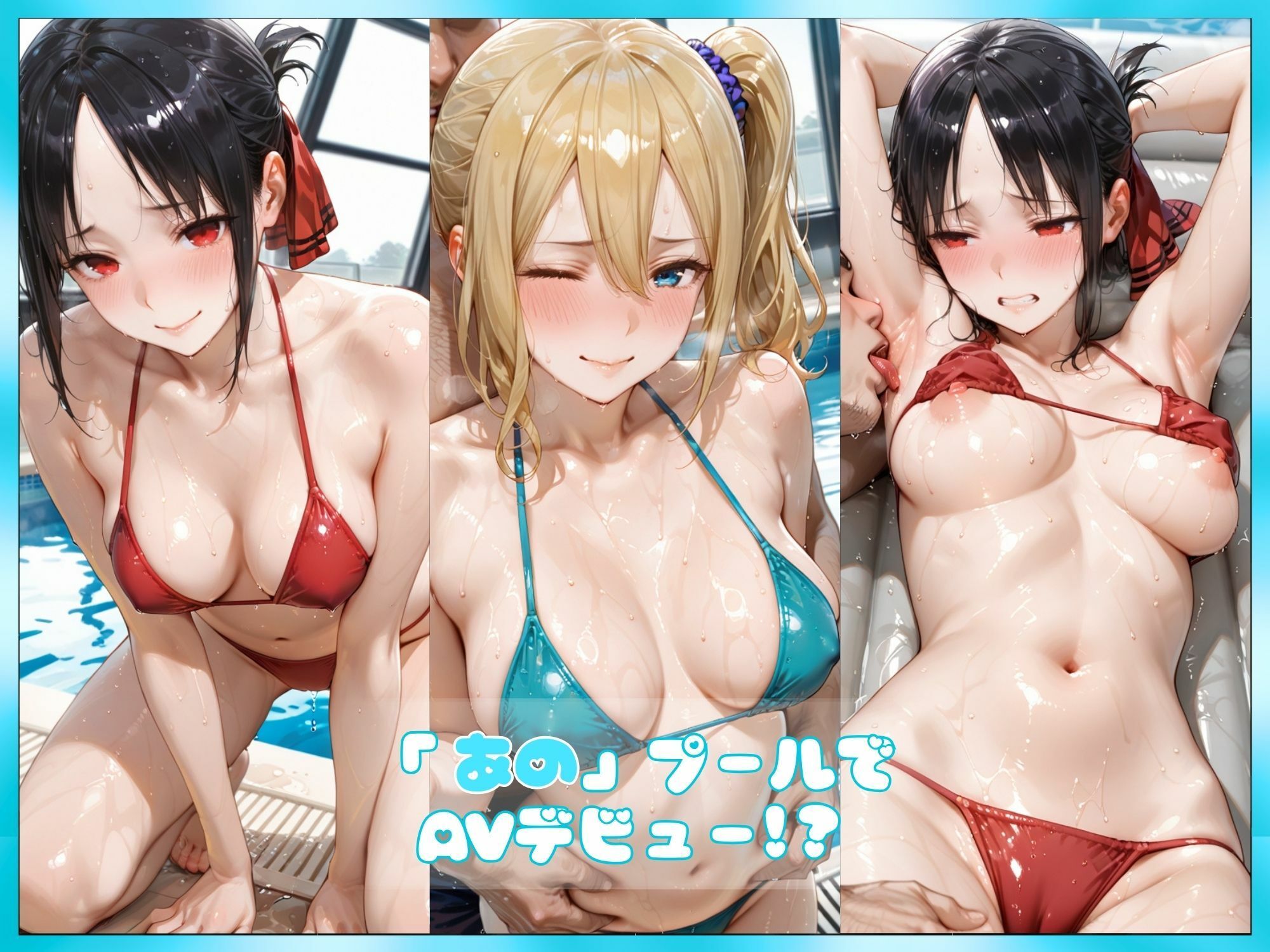 例のプールでAVデビュー！発情バニーの性欲解禁【かぐ○＆あ○】 サンプル5ページ目