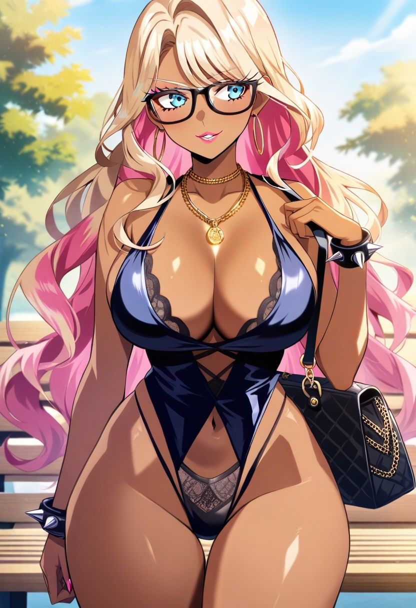 爆乳×デカ尻×むちむち太もも 日焼けギャルメガネっ娘 神代レイナ 500枚 サンプル1ページ目