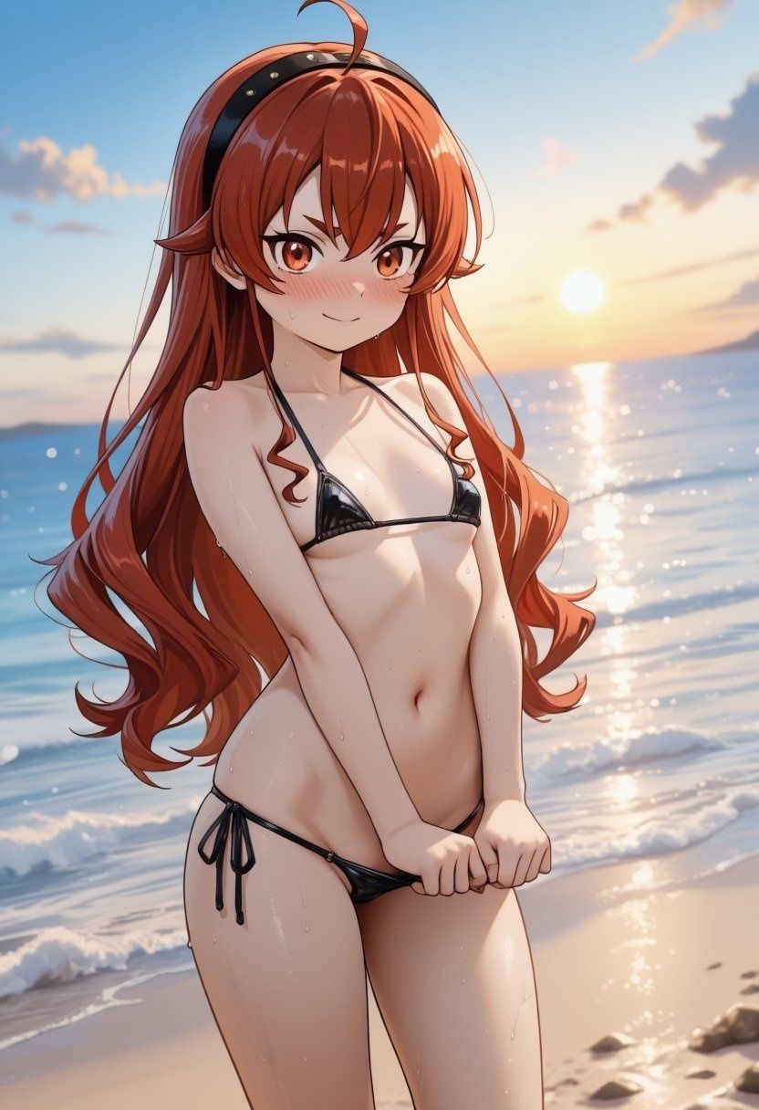 エ◯ス、ギ◯ーヌが際どい水着姿でビーチでセックスする【CG204枚】 サンプル1ページ目
