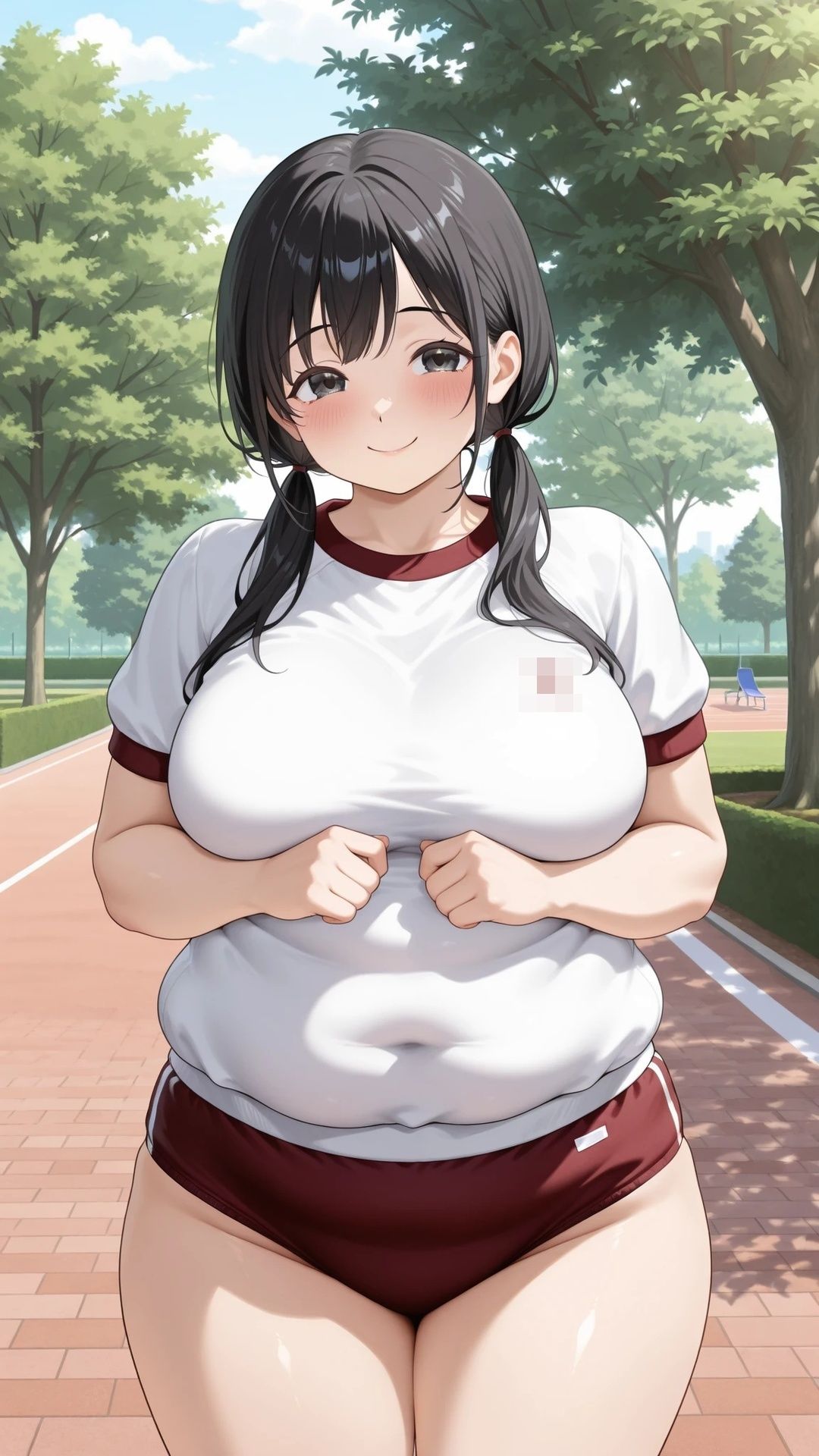 ぽっちゃりブルマ美少女と公園エッチ サンプル1ページ目
