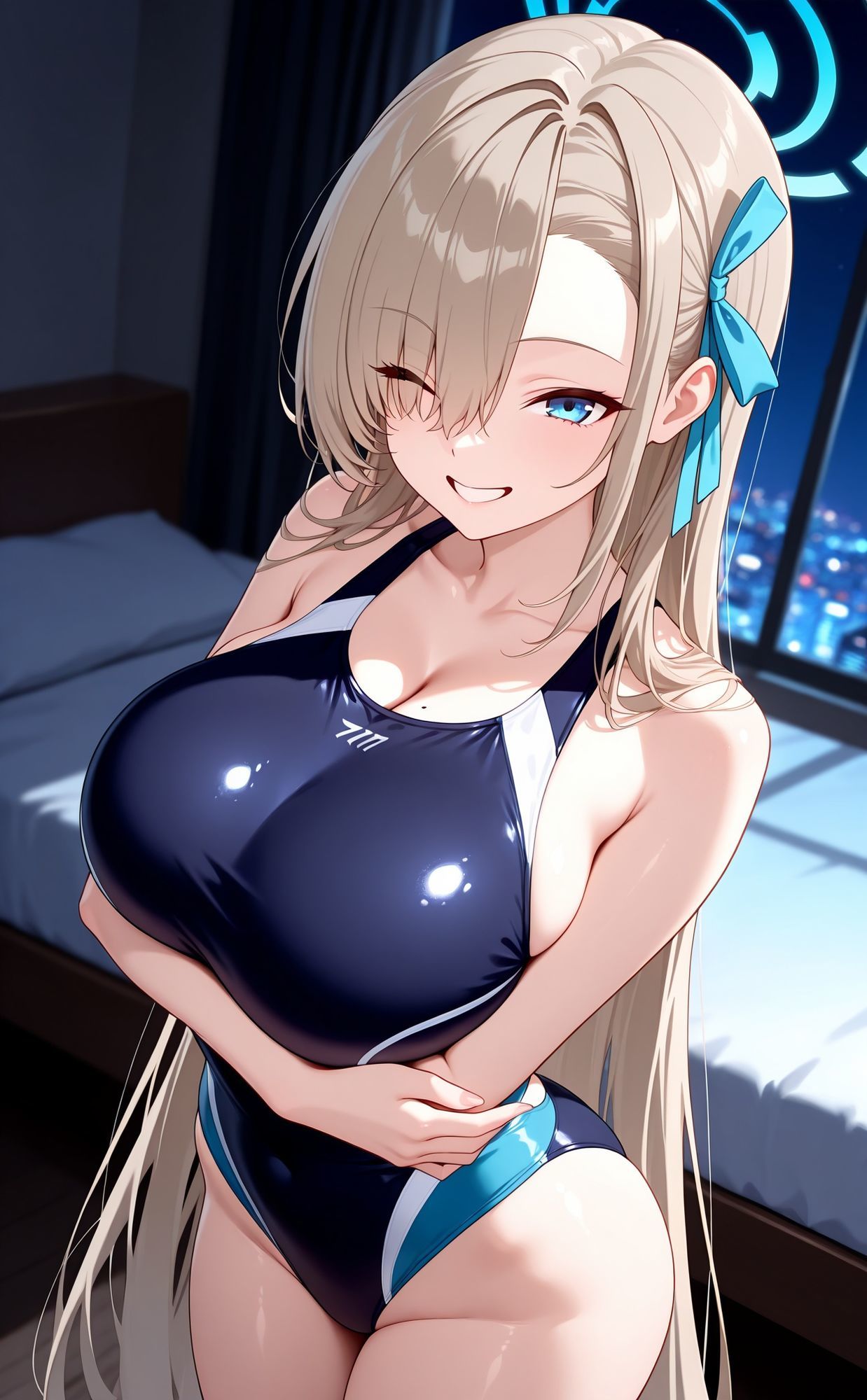 競泳水着部 ア◯ナ編 サンプル1ページ目
