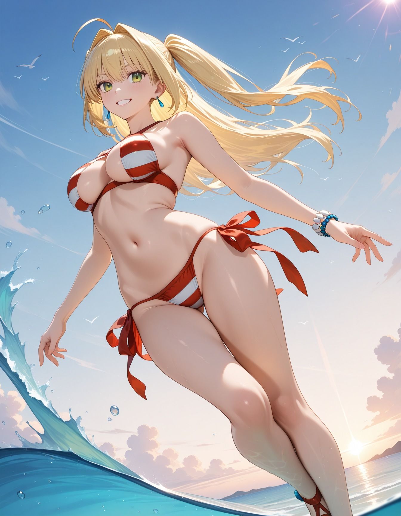 浜辺でキモデブ達に輪●された少女 サンプル1ページ目