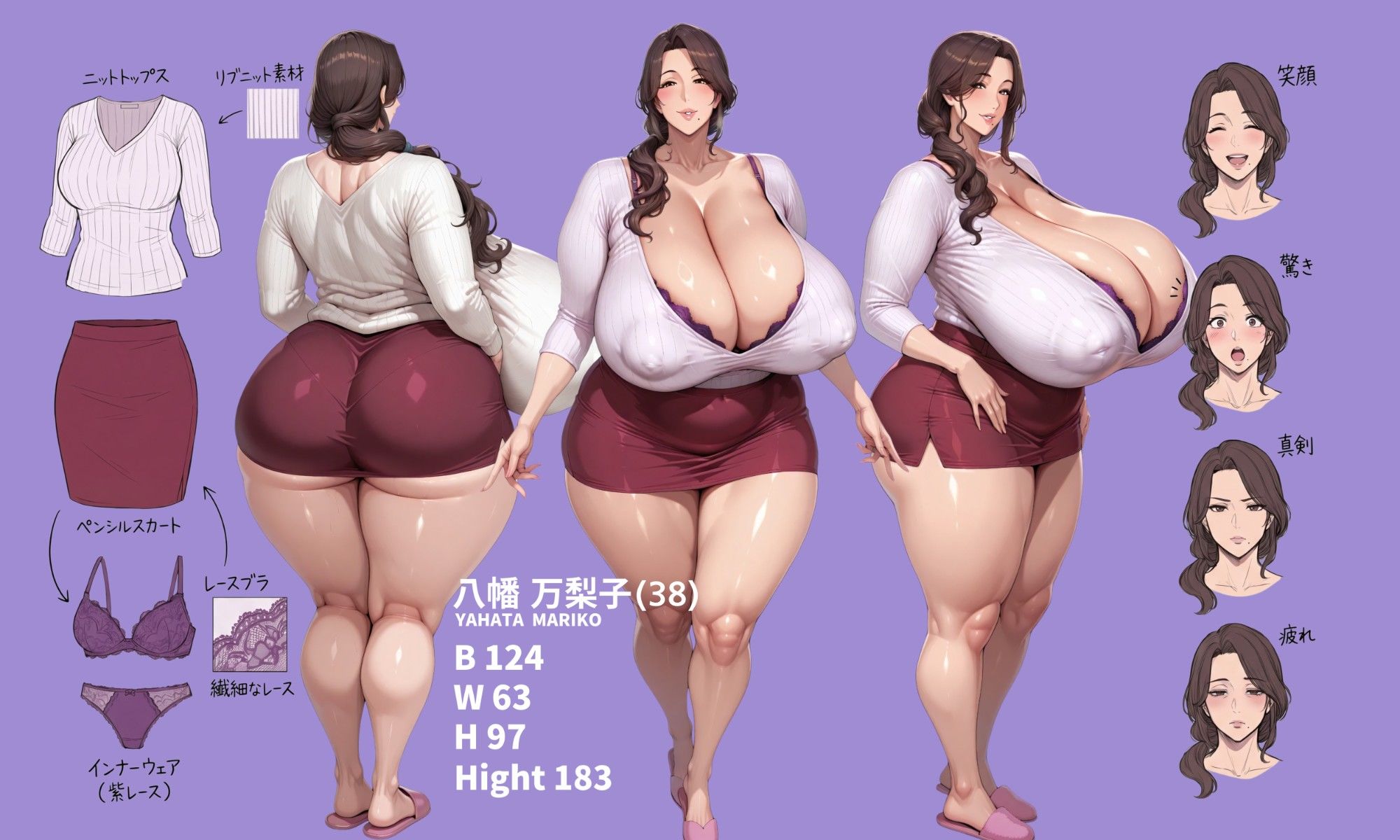 八幡万梨子（38）妄想暴走CG集 サンプル1ページ目