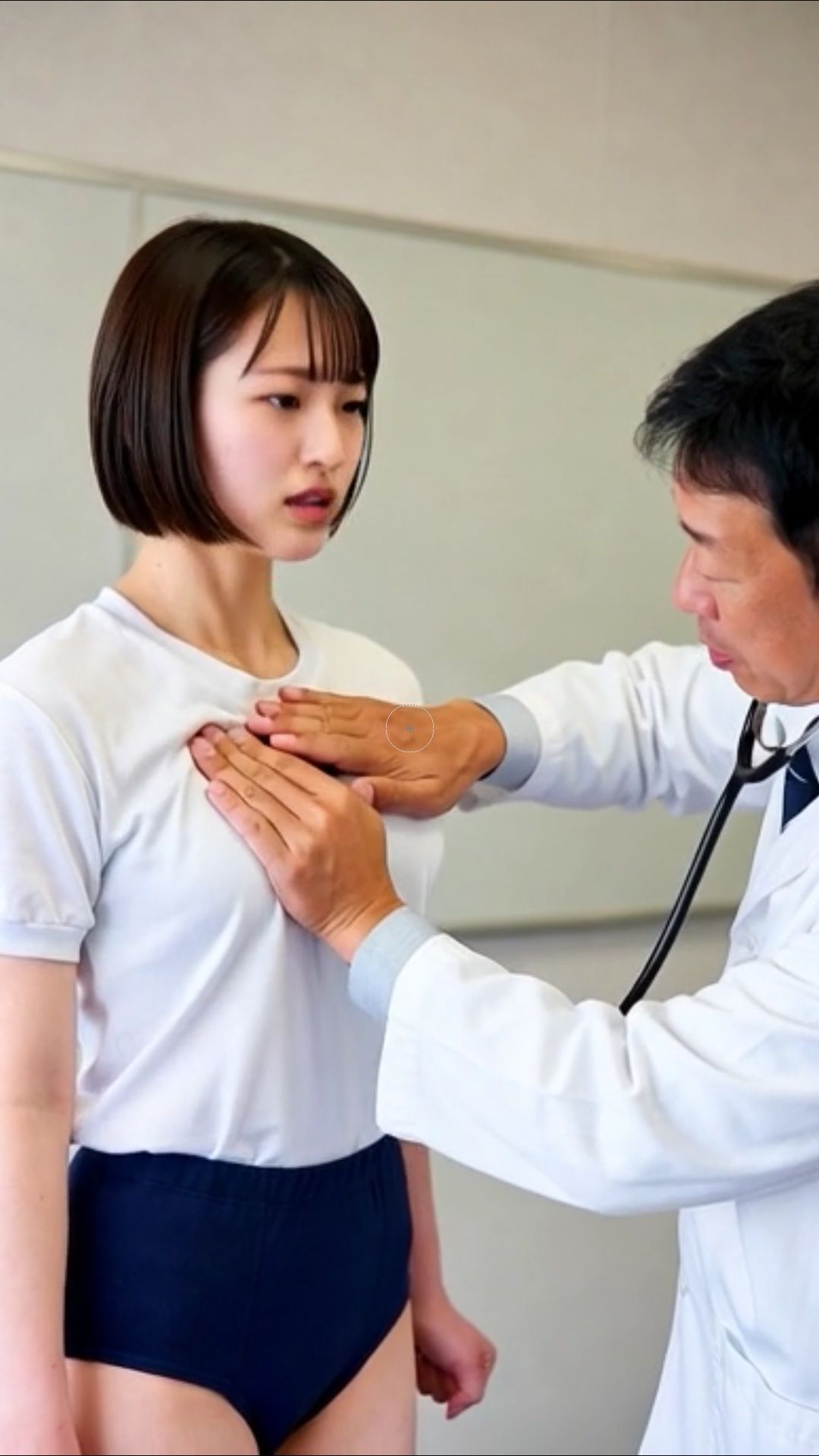 制服女子校生 JK 恐怖の内科検診4 セクハラを受ける女子学生 エロ医者のイタズラ パンティ ブラジャー サンプル2ページ目