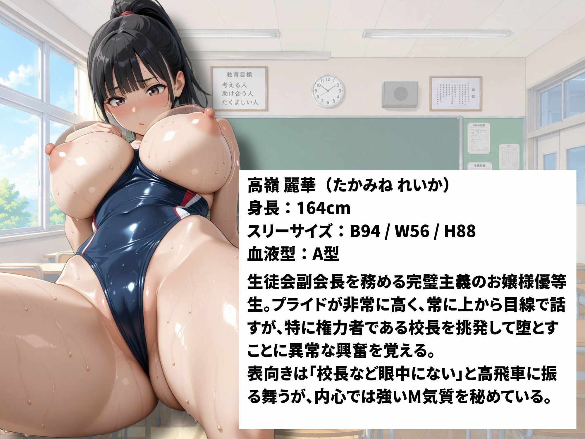 挑発する優等生JKが校長に連続絶頂される話〜高峰 麗華〜vol.8 サンプル1ページ目