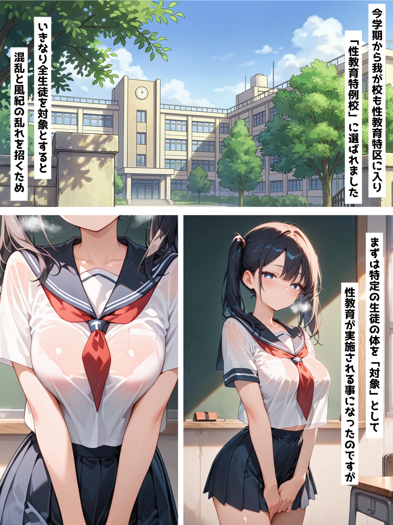 性教育学園X やりまくり！性処理当番編 vol.63【セリフ入有】 サンプル1ページ目