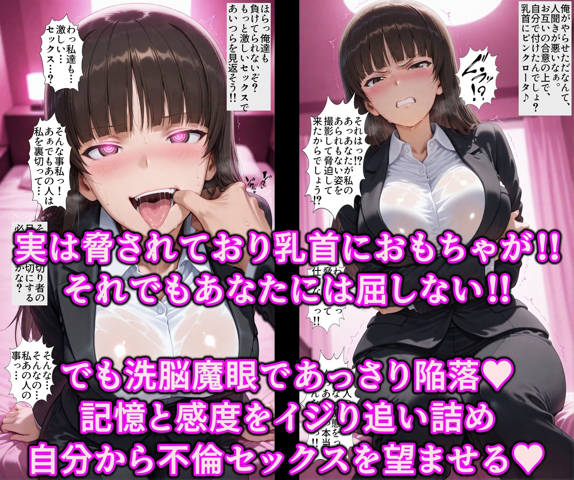 不倫に狂う巨乳ママ！これぞ淫乱西住流！！堅物家元を洗脳魔眼で発情快楽調教！！家族はポイしてコスプレご奉仕エッチ サンプル3ページ目