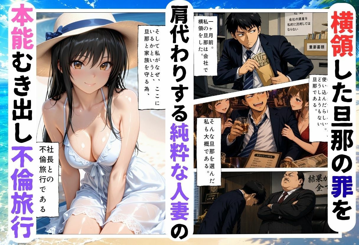 夏の不倫旅行〜ビーチで催●かけられ快楽墜ち サンプル1ページ目