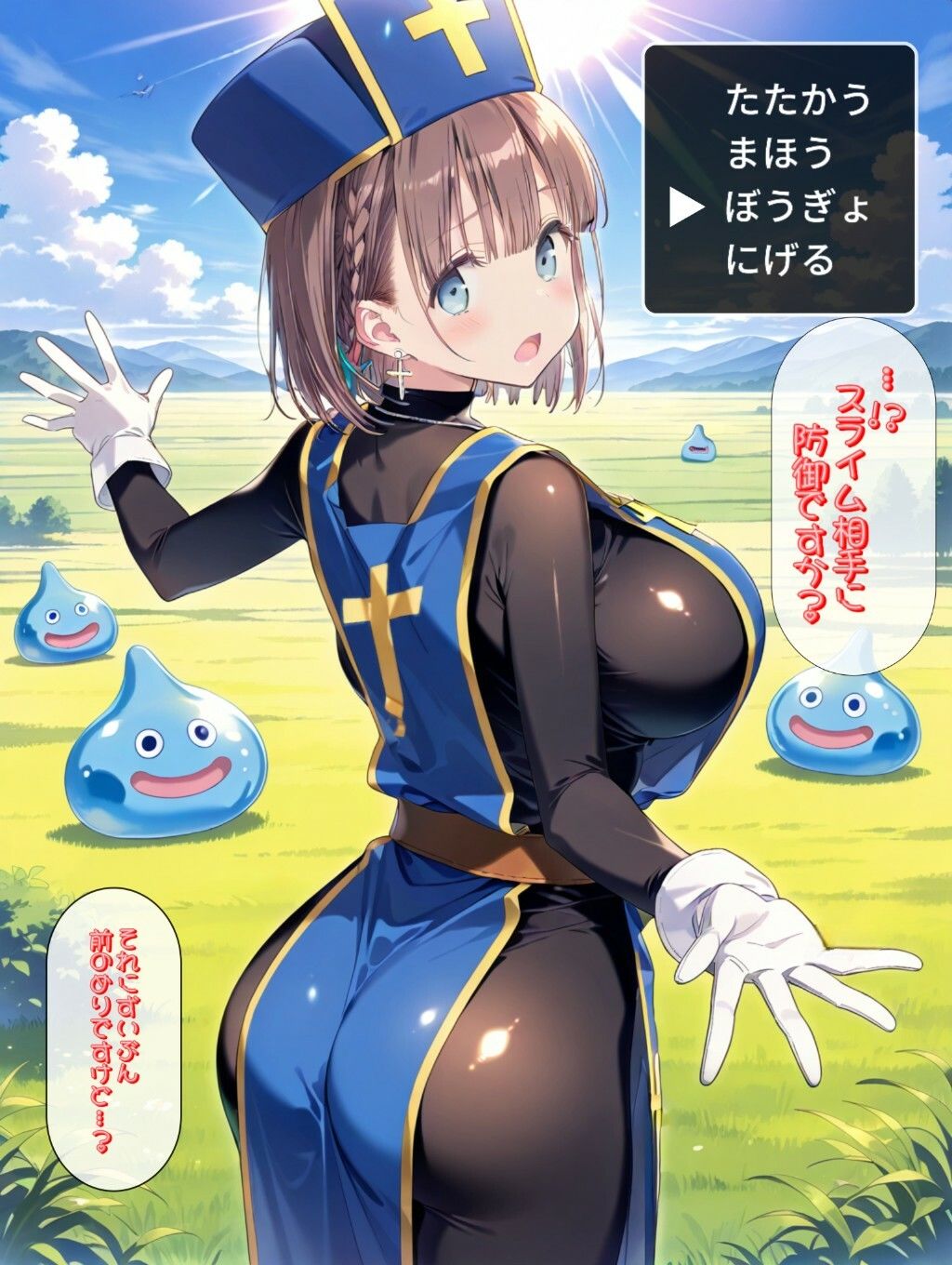 もしもエッチな水着を装備した僧侶があ○ちゃんだったら サンプル5ページ目