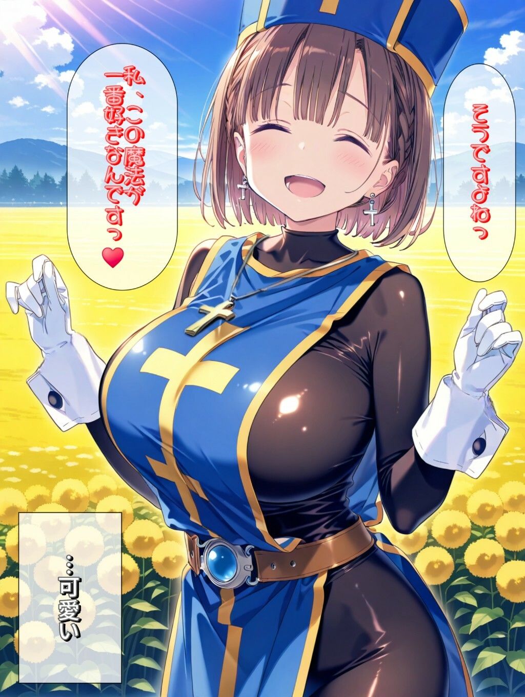 もしもエッチな水着を装備した僧侶があ○ちゃんだったら サンプル6ページ目