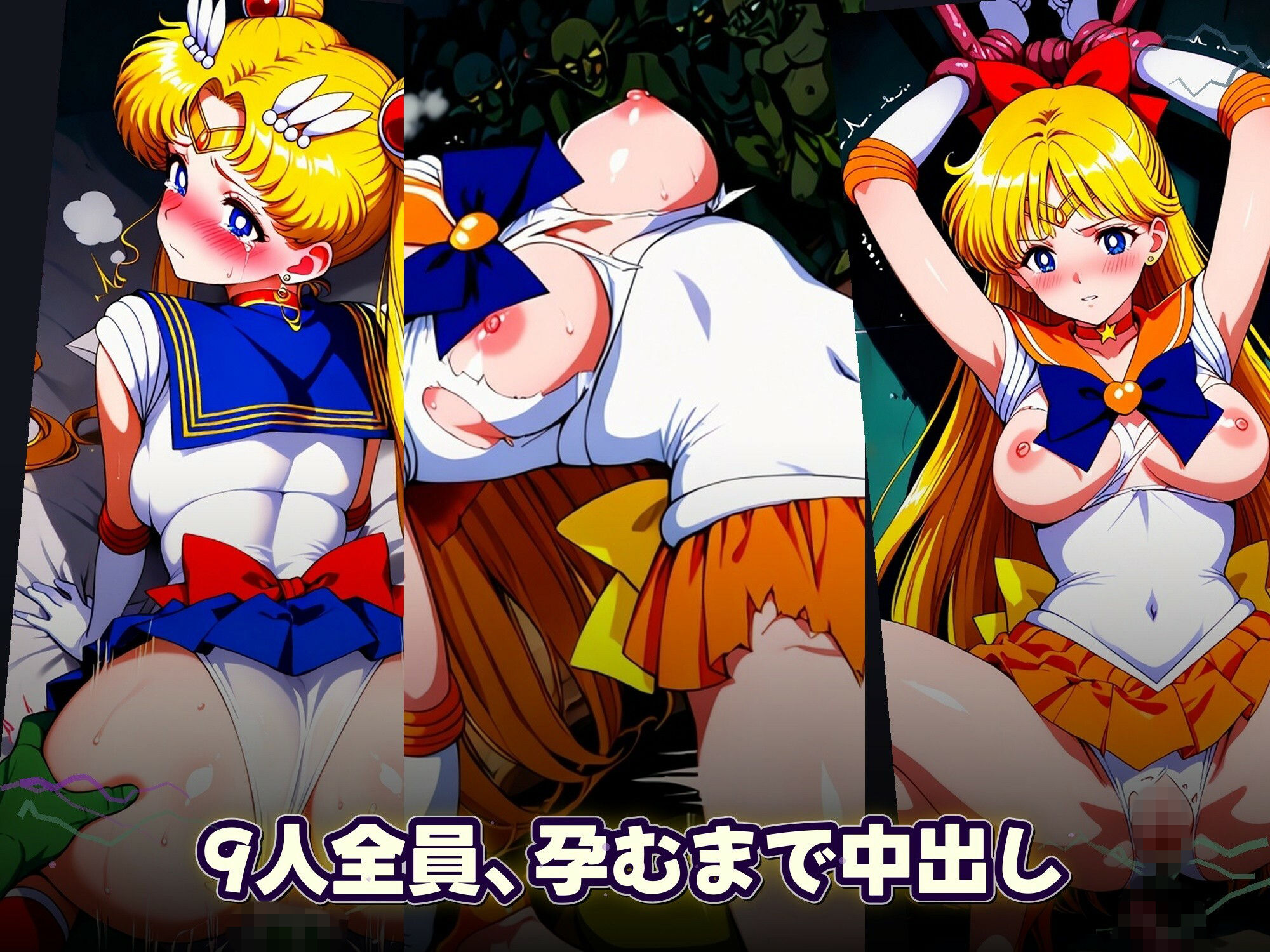 淫獣の巣窟 〜セーラーヒロインたちの聖戦〜  人間以下のオスに孕まされる9人の戦士 サンプル5ページ目